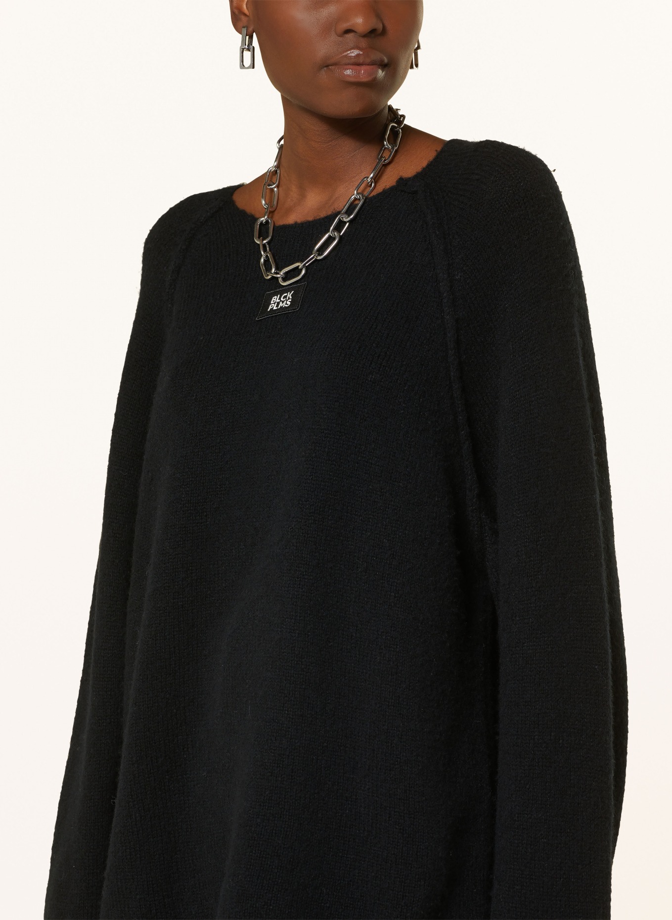 black palms Oversized sweater MAEXIN, Color: BLACK (Image 4)