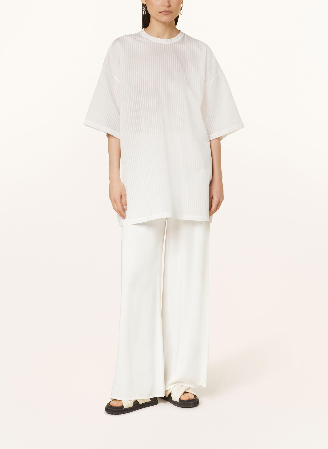 black palms Oversized shirt blouse EDDO, Color: WHITE (Image 2)