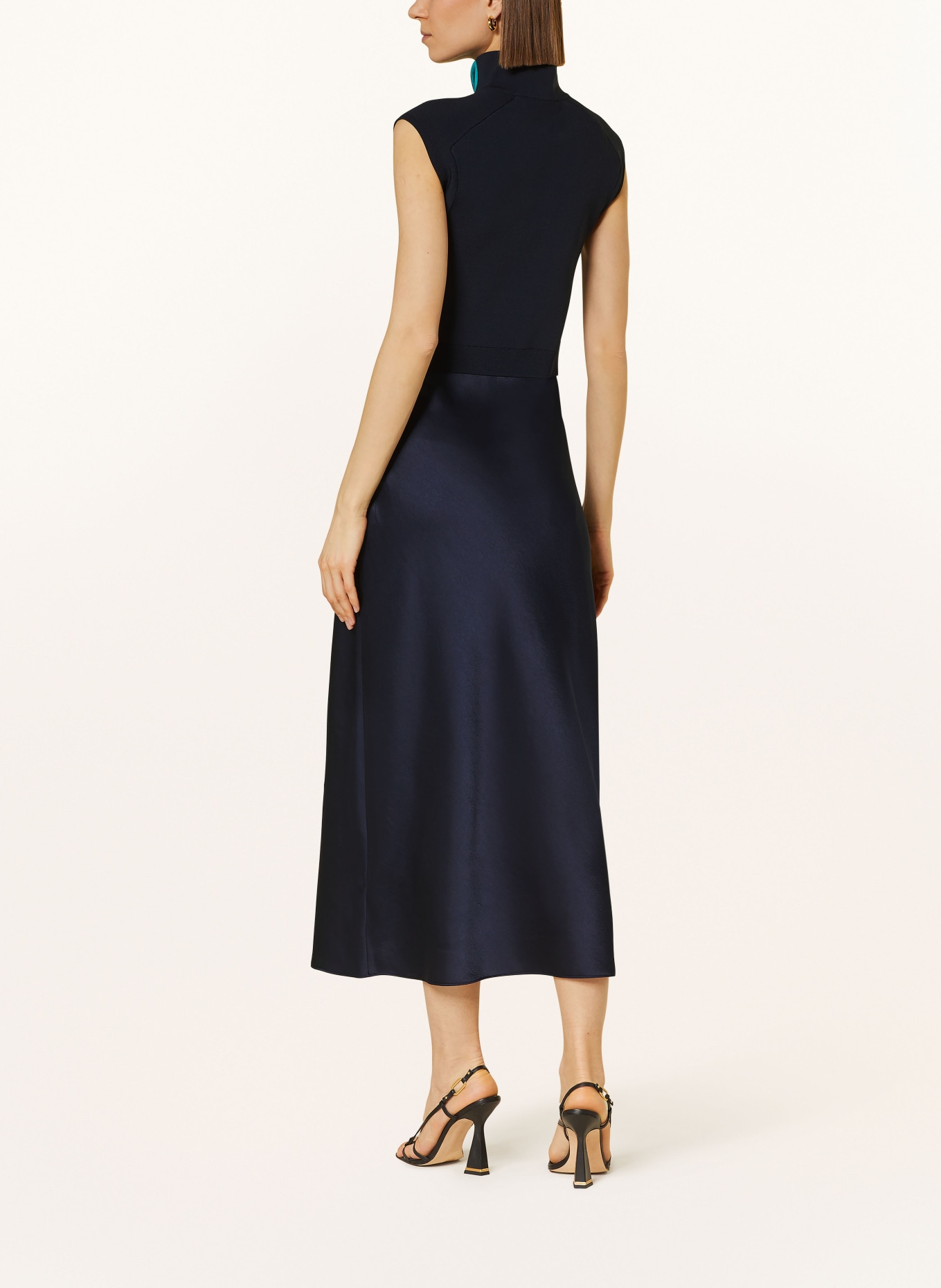 TED BAKER Dress PAOLLA in mixed materials with cut-out, Color: DARK BLUE (Image 3)