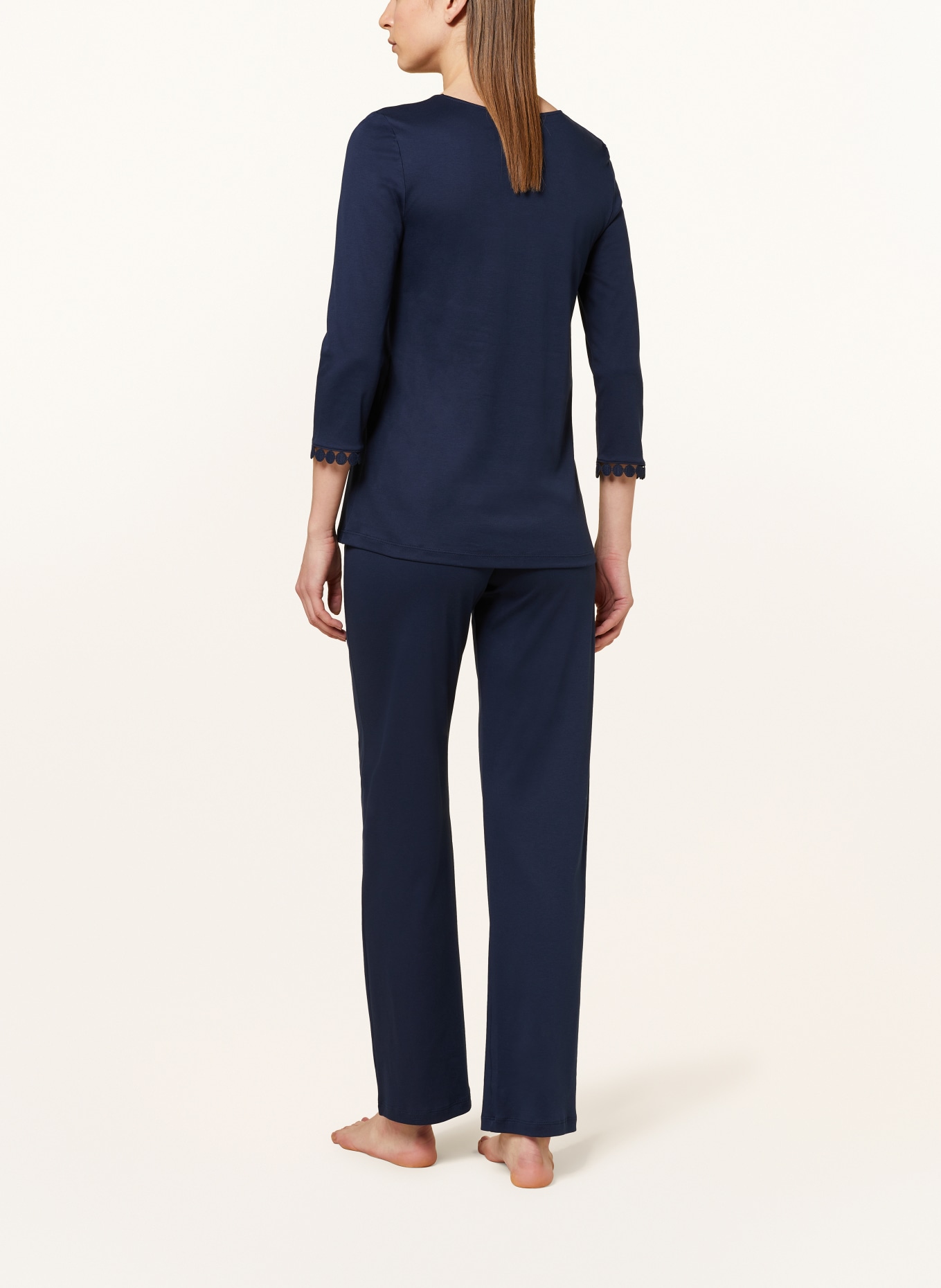 HANRO Pajamas ROSA with 3/4 sleeves, Color: DARK BLUE (Image 3)
