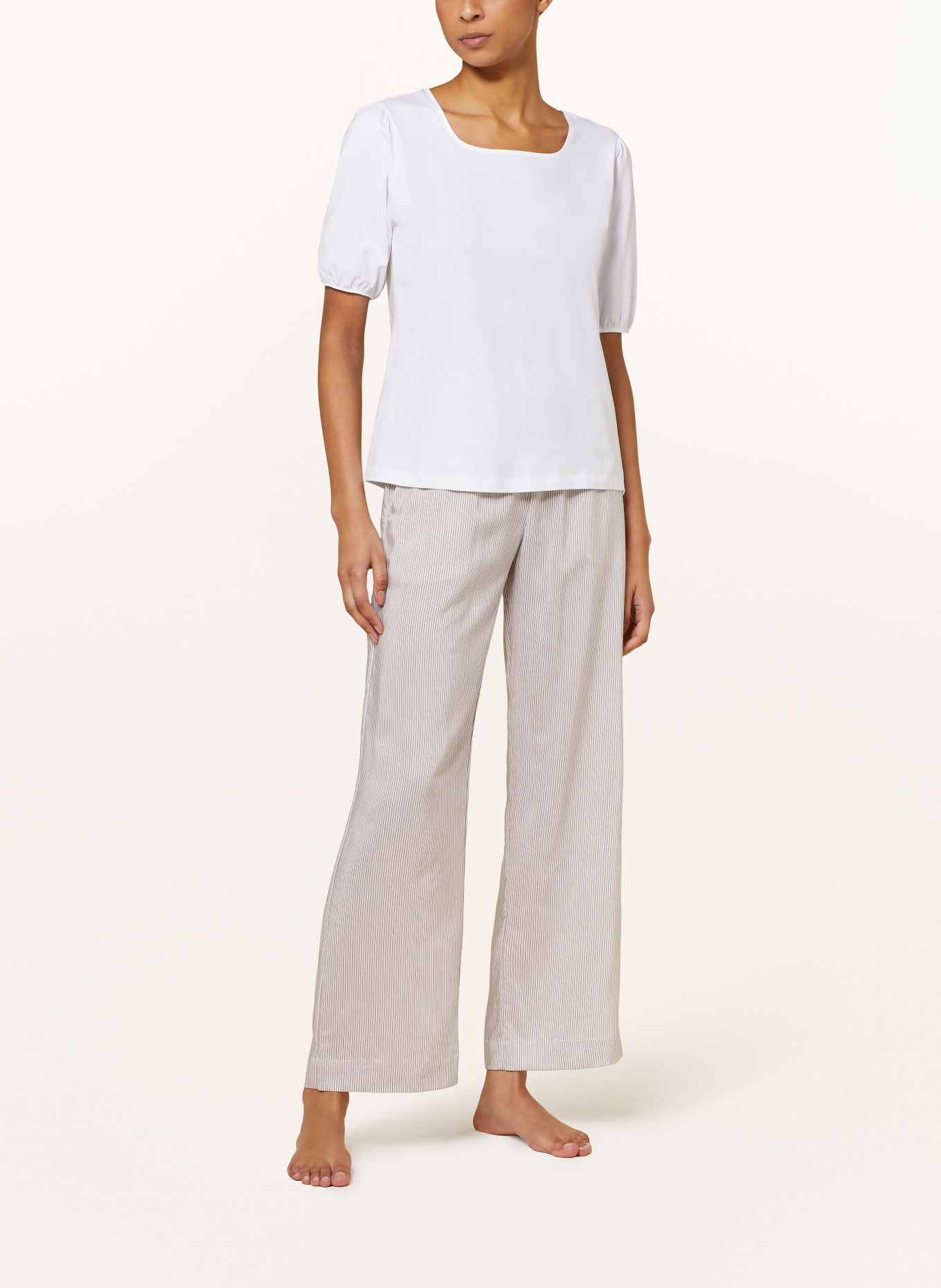 HANRO Pajama shirt NATURAL SHIRT, Color: WHITE (Image 2)