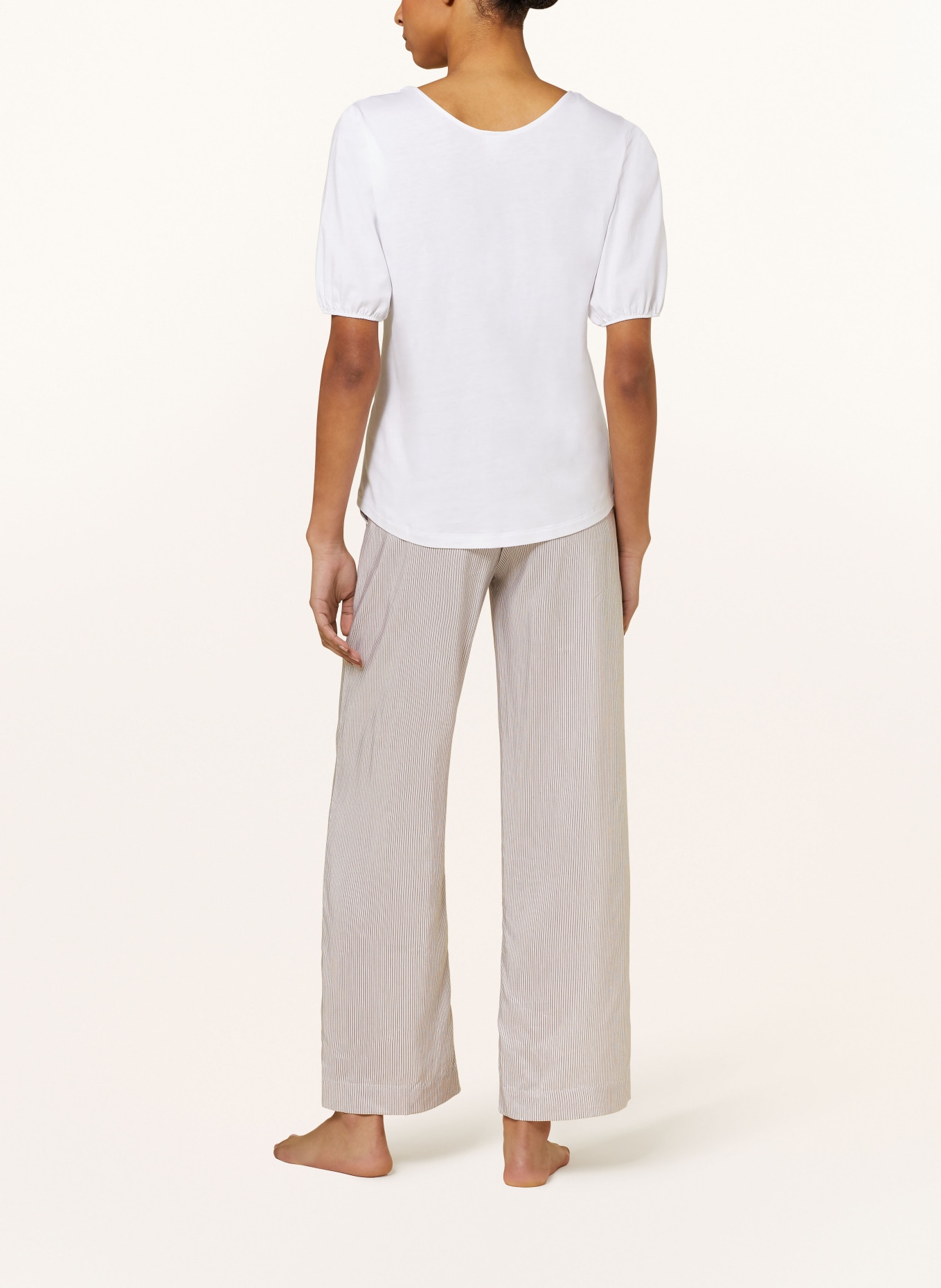 HANRO Pajama shirt NATURAL SHIRT, Color: WHITE (Image 3)