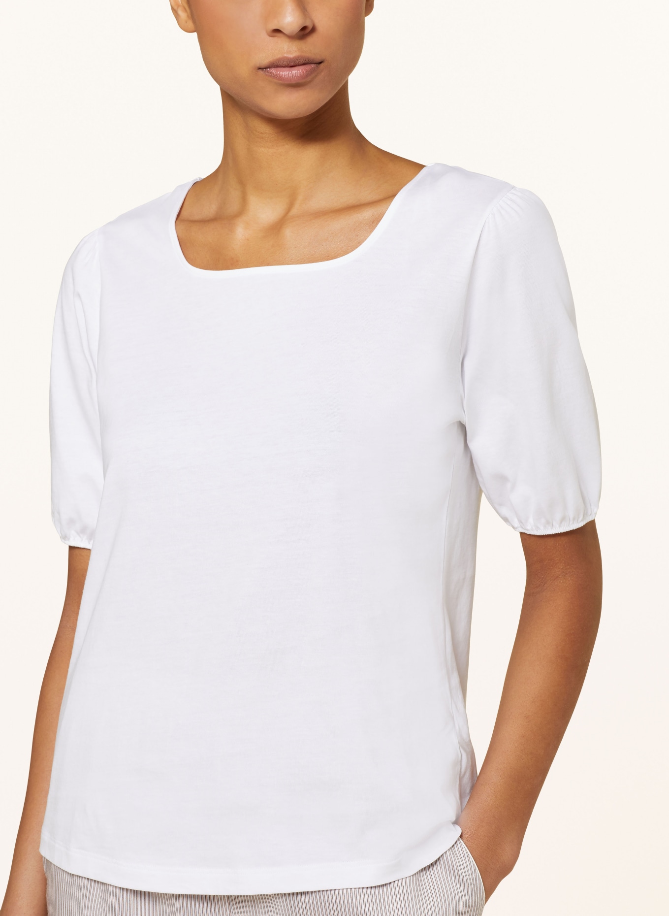HANRO Pajama shirt NATURAL SHIRT, Color: WHITE (Image 4)