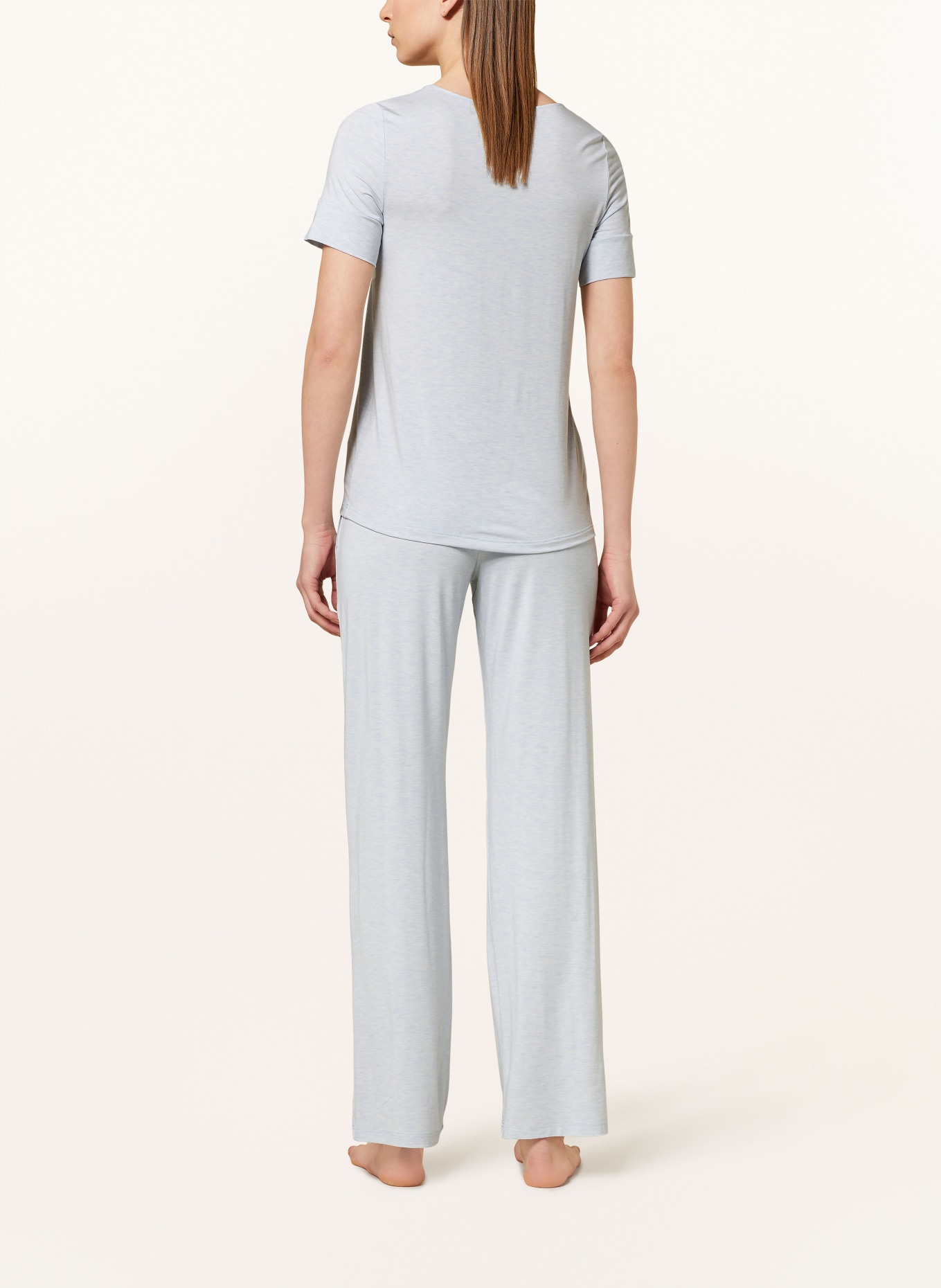 HANRO Pajama shirt NATURAL ELEGANCE, Color: LIGHT BLUE (Image 3)