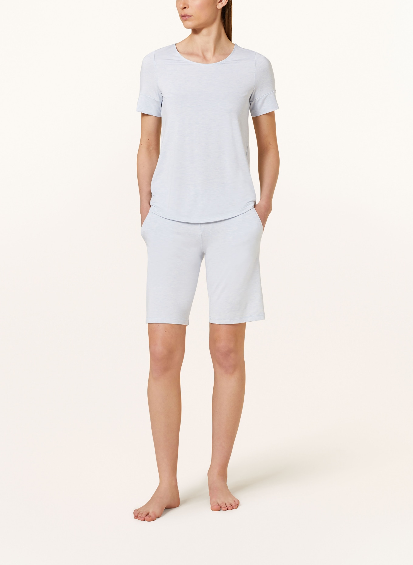 HANRO Pajama shorts NATURAL ELEGANCE, Color: LIGHT BLUE (Image 2)