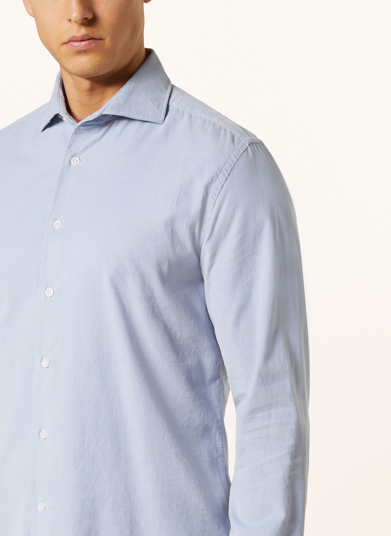 REISS Corduroy shirt VINCY regular fit, Color: LIGHT BLUE (Image 4)
