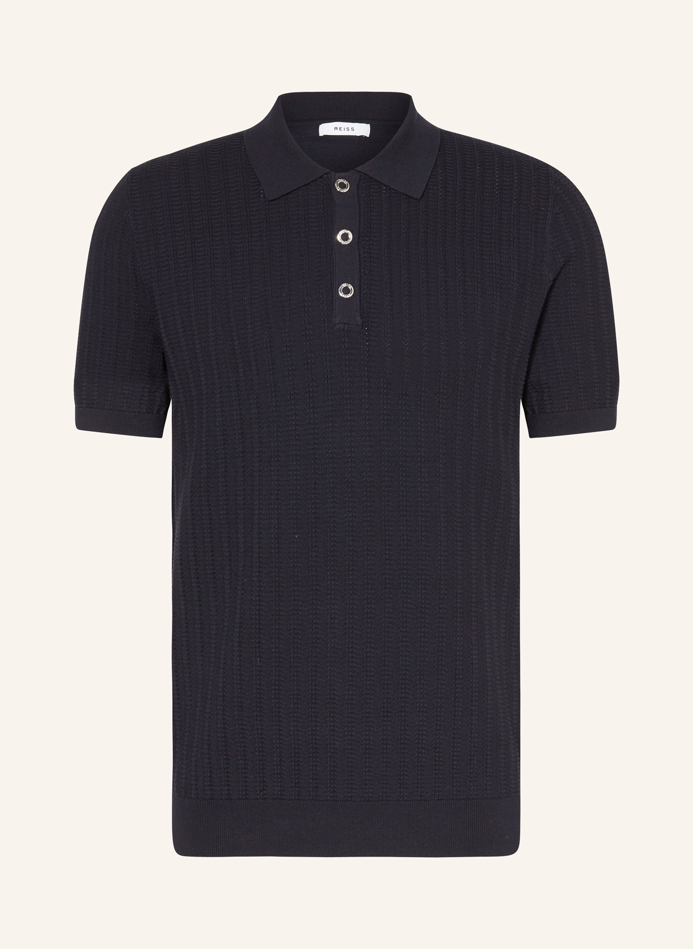 REISS Strick-Poloshirt PASCOE, Farbe: DUNKELBLAU (Bild 1)