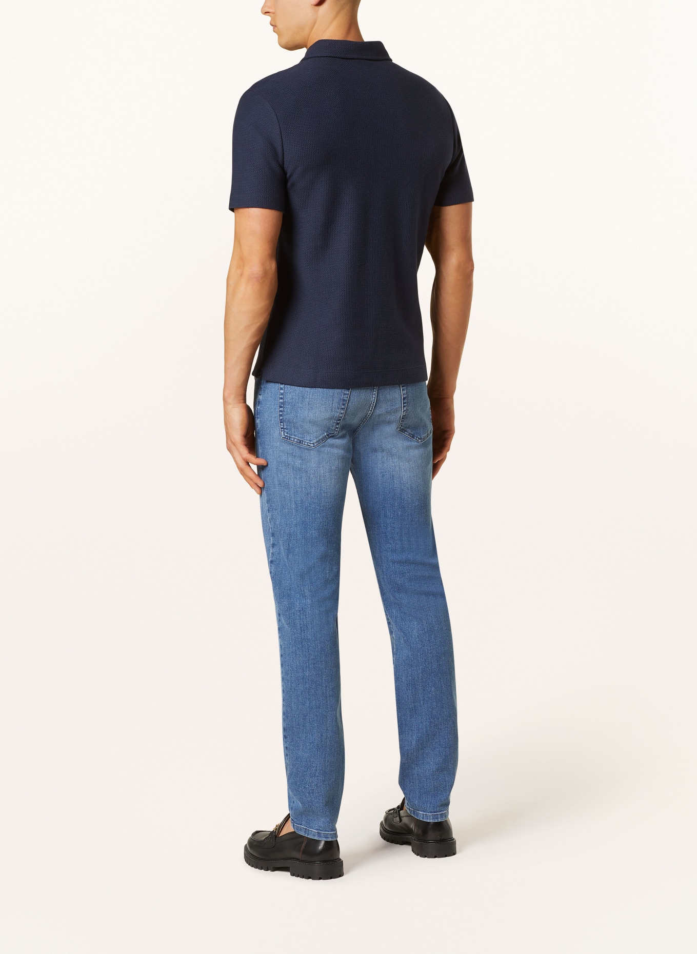 REISS Piqué polo shirt FELIX, Color: DARK BLUE (Image 3)