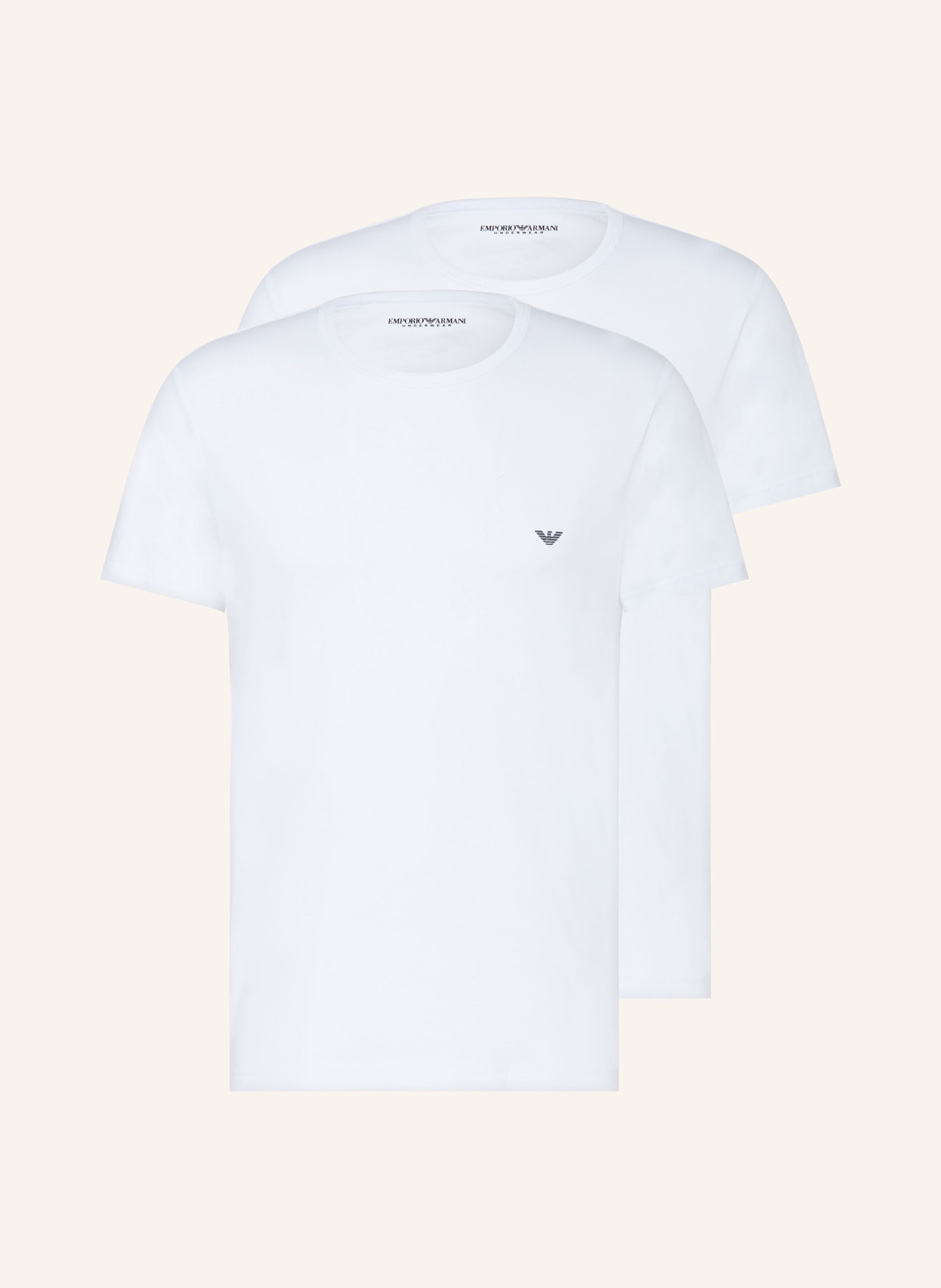 EMPORIO ARMANI 2-pack T-shirts, Color: WHITE (Image 1)