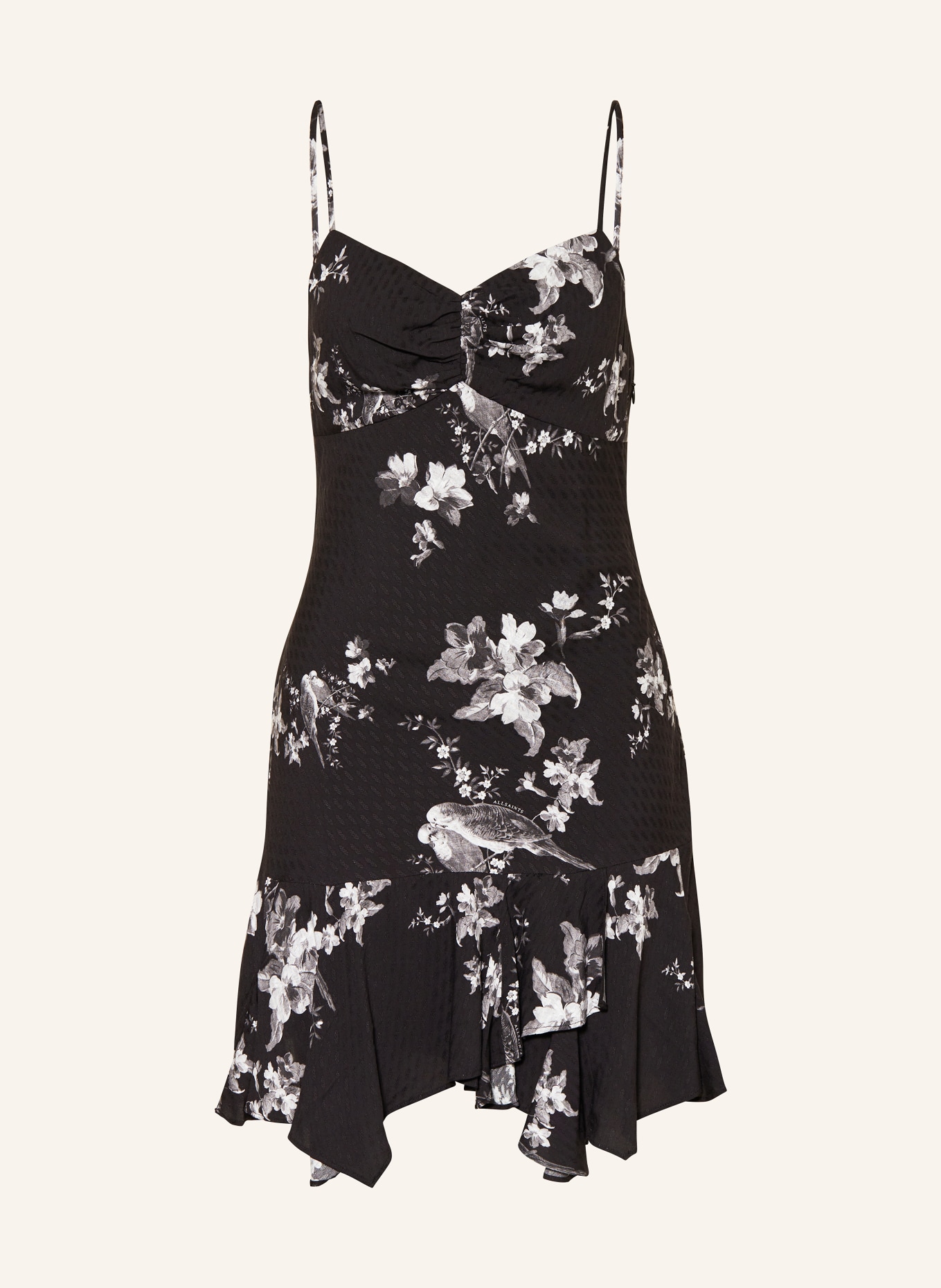 ALLSAINTS Dress ERICA IONA with frills, Color: BLACK/ WHITE (Image 1)