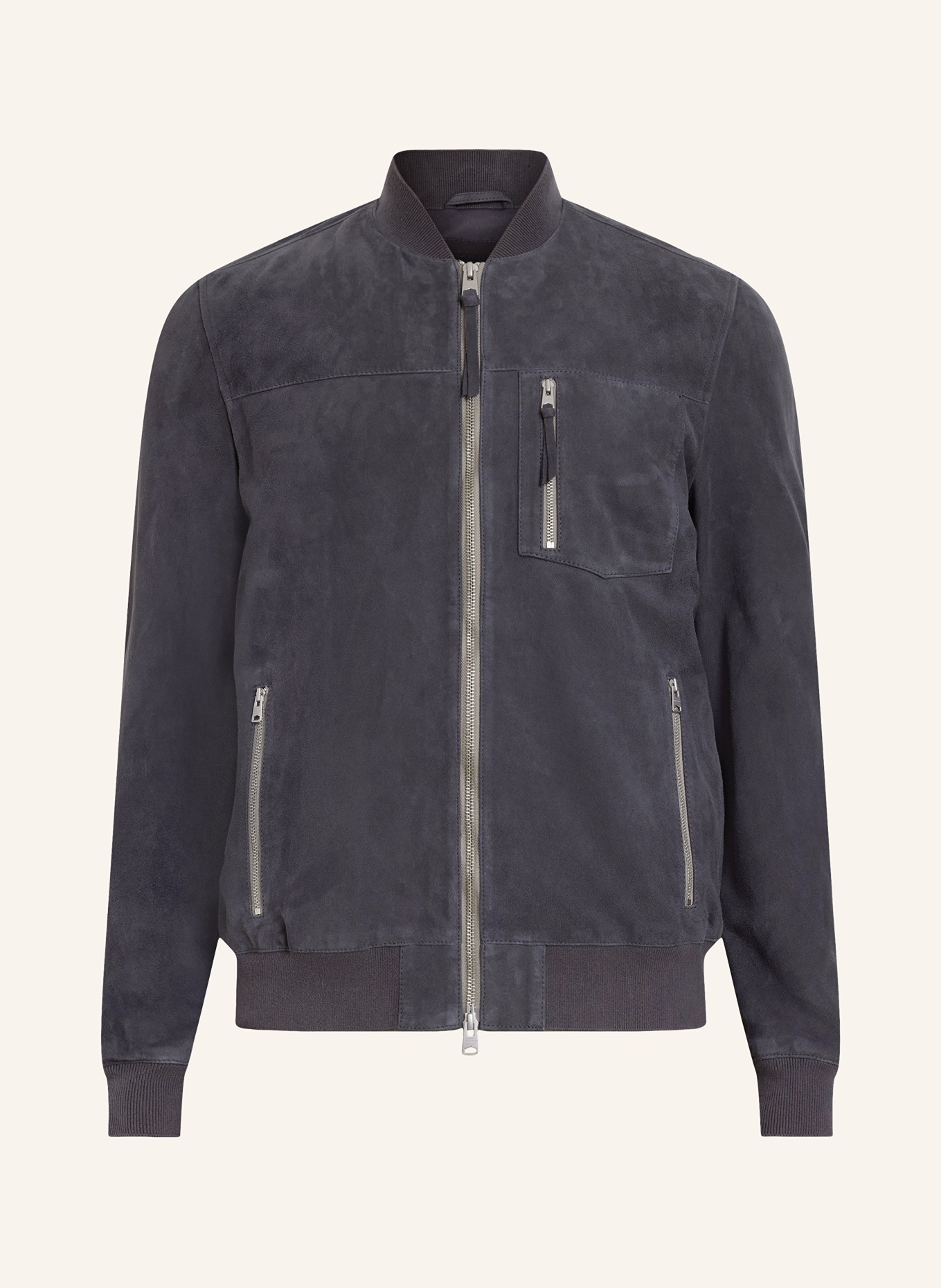 ALLSAINTS Leather jacket KAIRO, Color: DARK GRAY (Image 1)