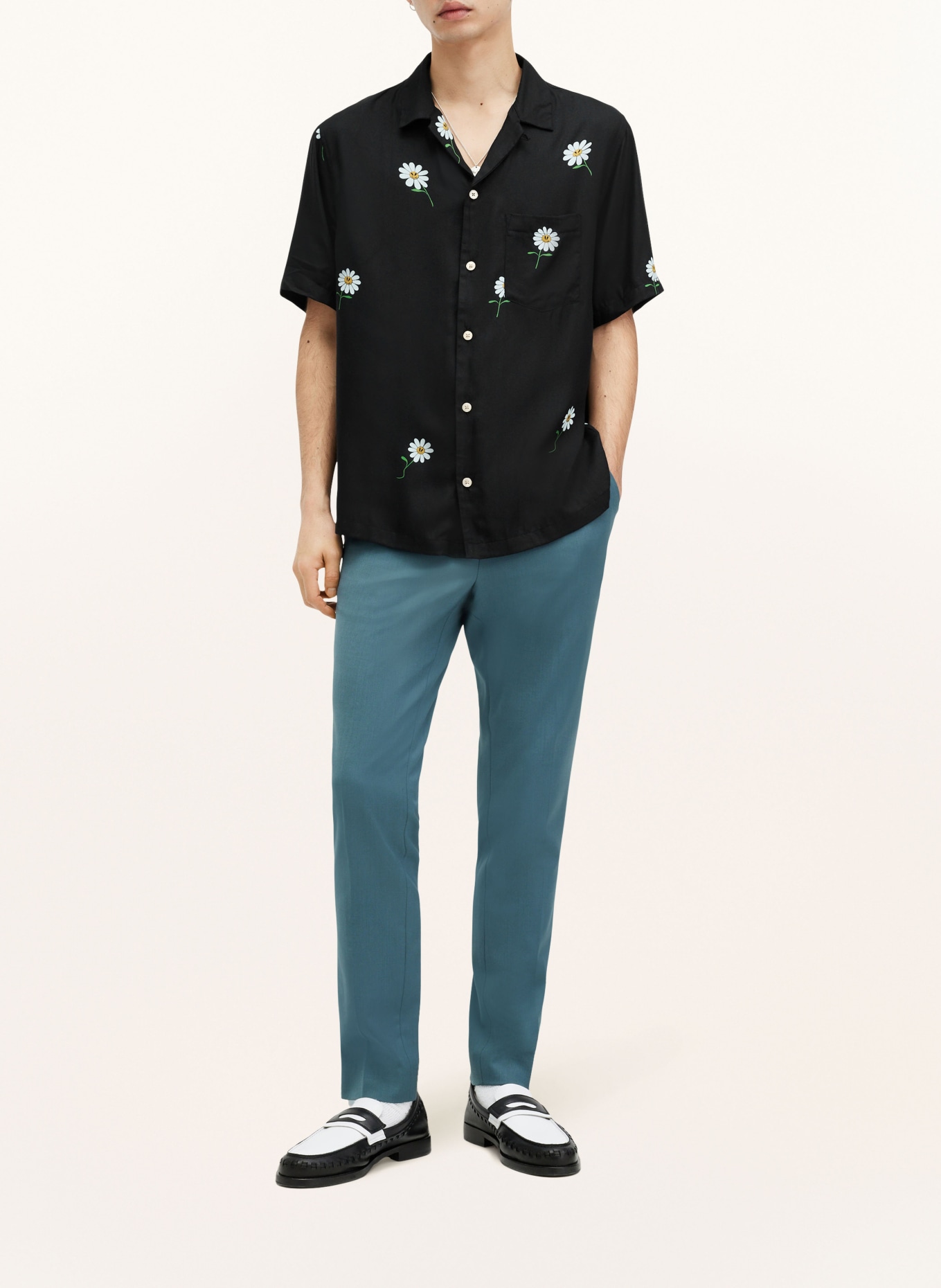 ALLSAINTS Resort shirt DAISICAL relaxed fit, Color: BLACK (Image 2)