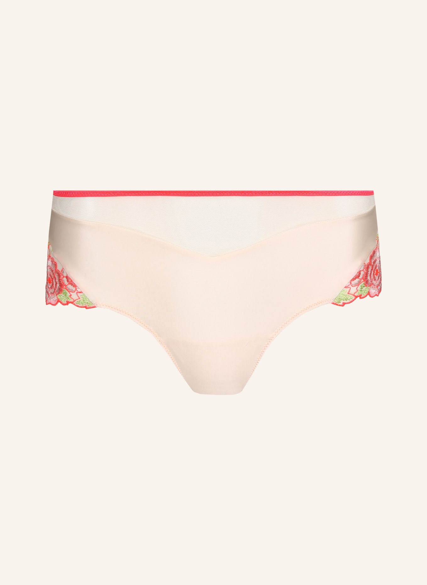 MARIE JO Panty AYAMA, Color: CREAM/ NEON RED/ LIGHT GREEN (Image 1)