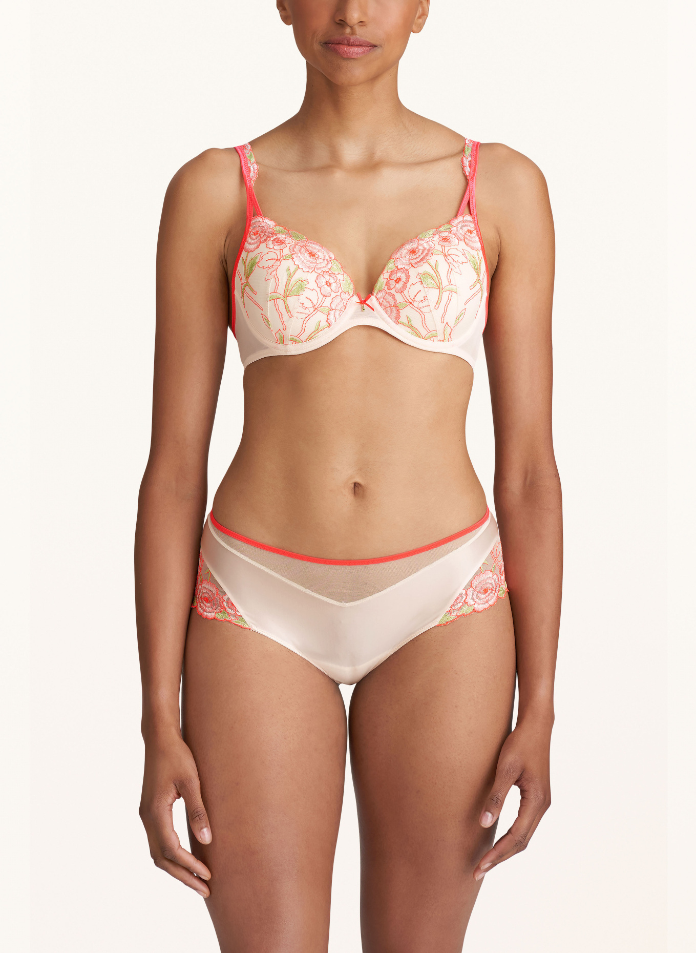 MARIE JO Panty AYAMA, Color: CREAM/ NEON RED/ LIGHT GREEN (Image 2)
