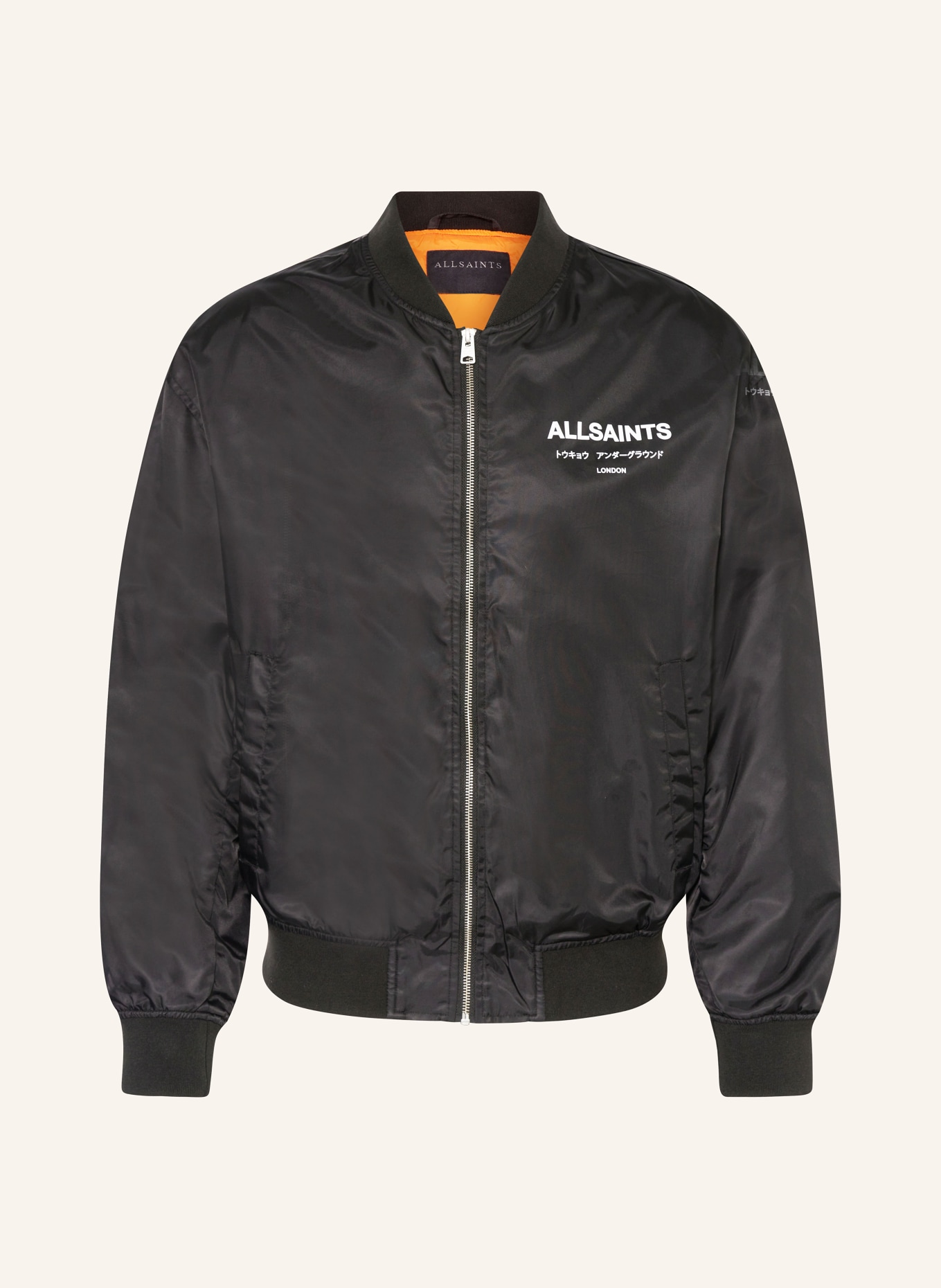 ALLSAINTS Bomber jacket UNDERGROUND, Color: BLACK/ WHITE (Image 1)
