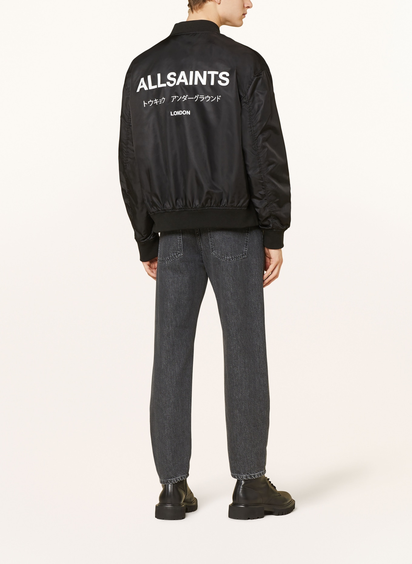 ALLSAINTS Bomber jacket UNDERGROUND, Color: BLACK/ WHITE (Image 3)