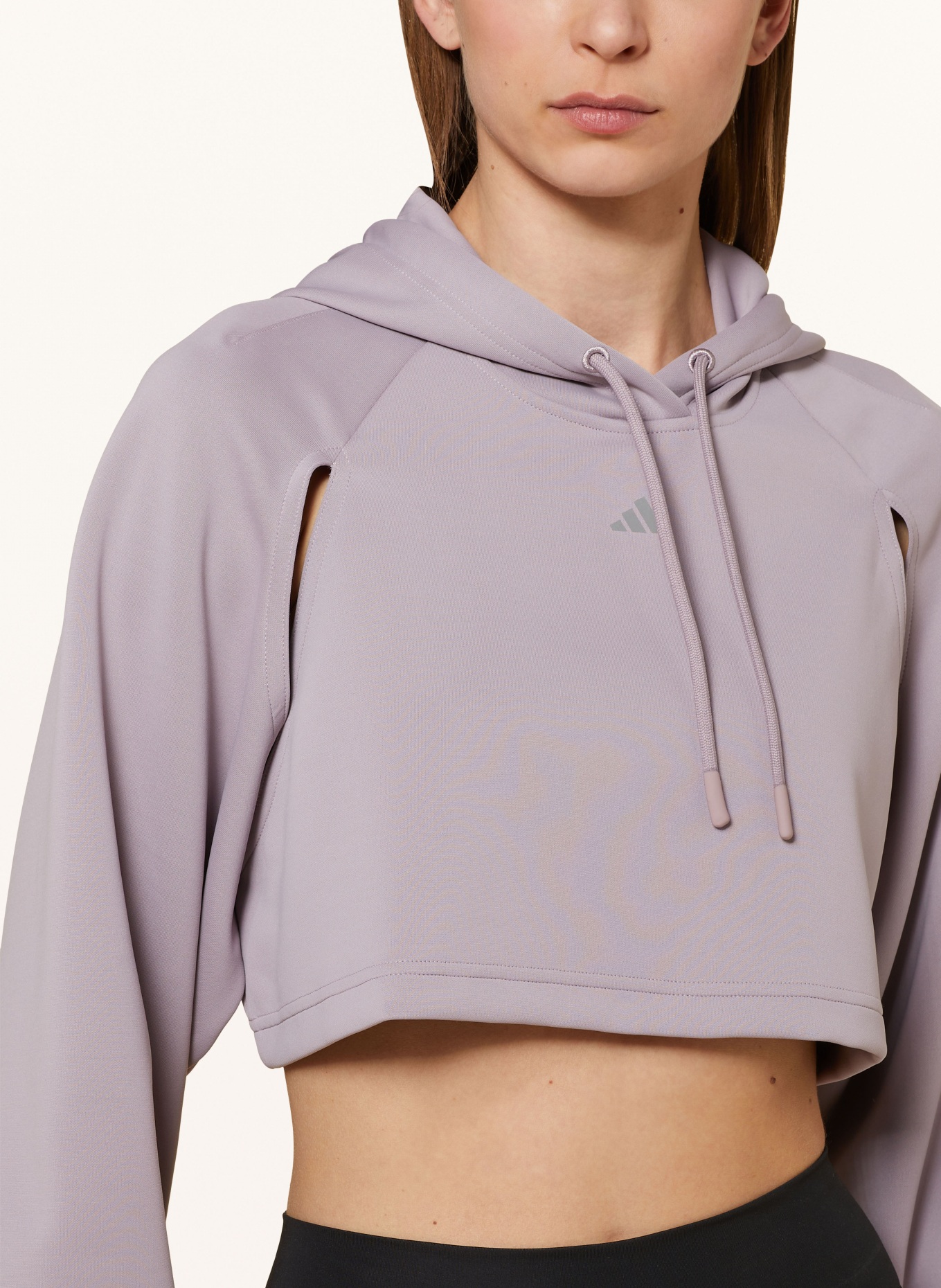 adidas Cropped hoodie HIIT AEROREADY with cut-outs, Color: ROSE (Image 5)