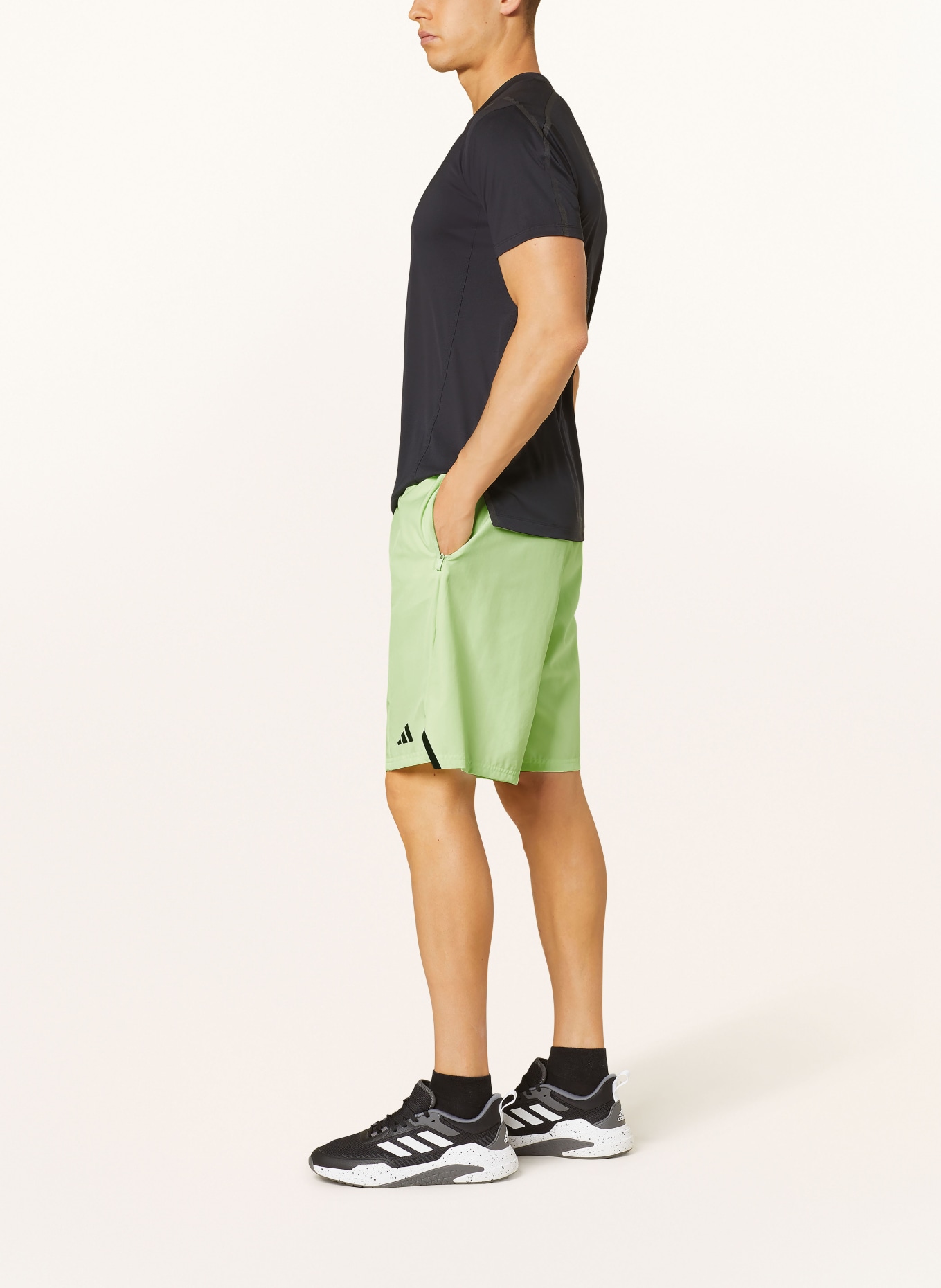 adidas Tréninkové šortky DESIGNED FOR TRAINING, Barva: SVĚTLE ZELENÁ (Obrázek 4)