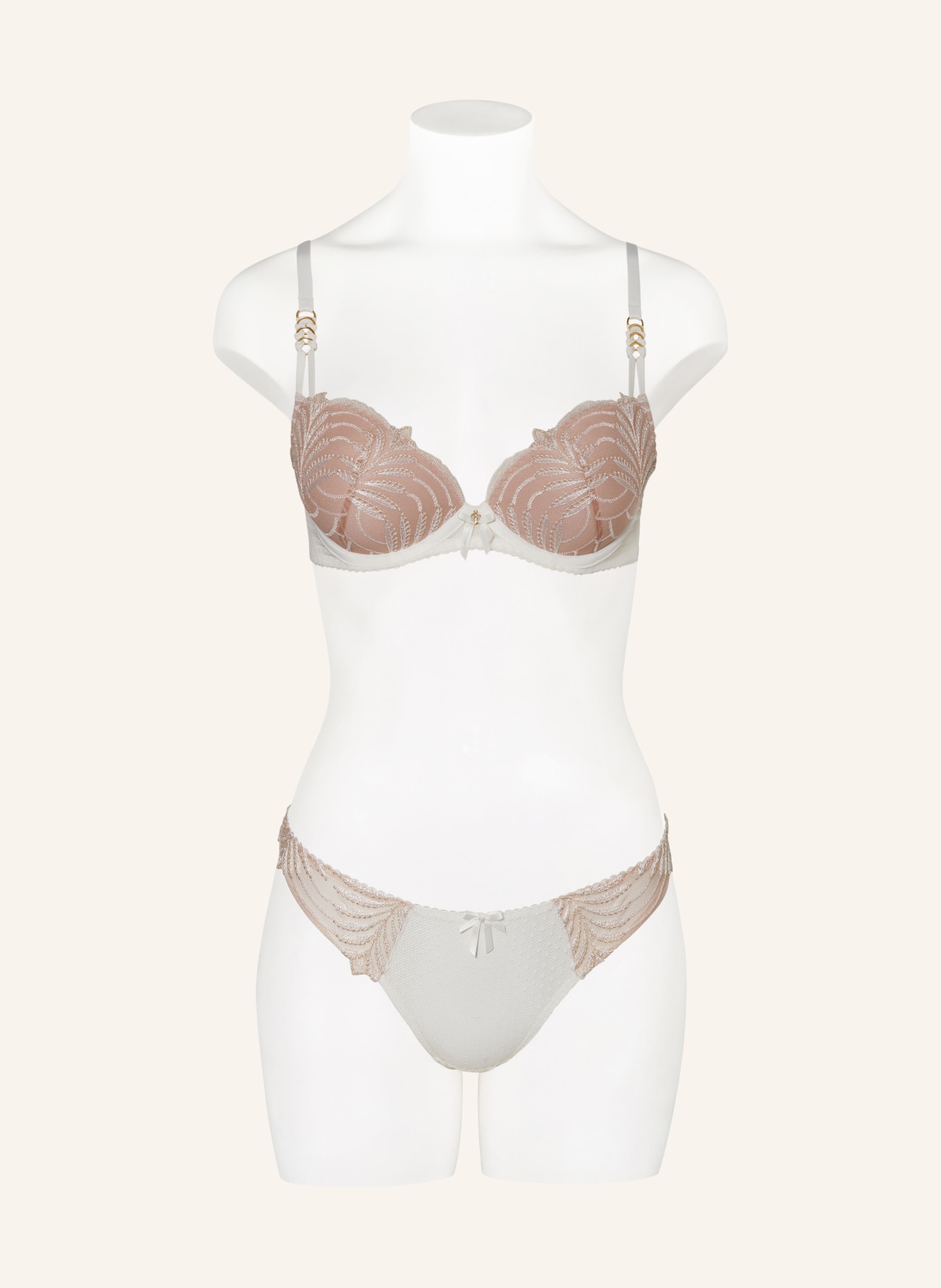 Aubade Brief HYPNOLOVE with glitter thread, Color: WHITE/ BEIGE (Image 2)