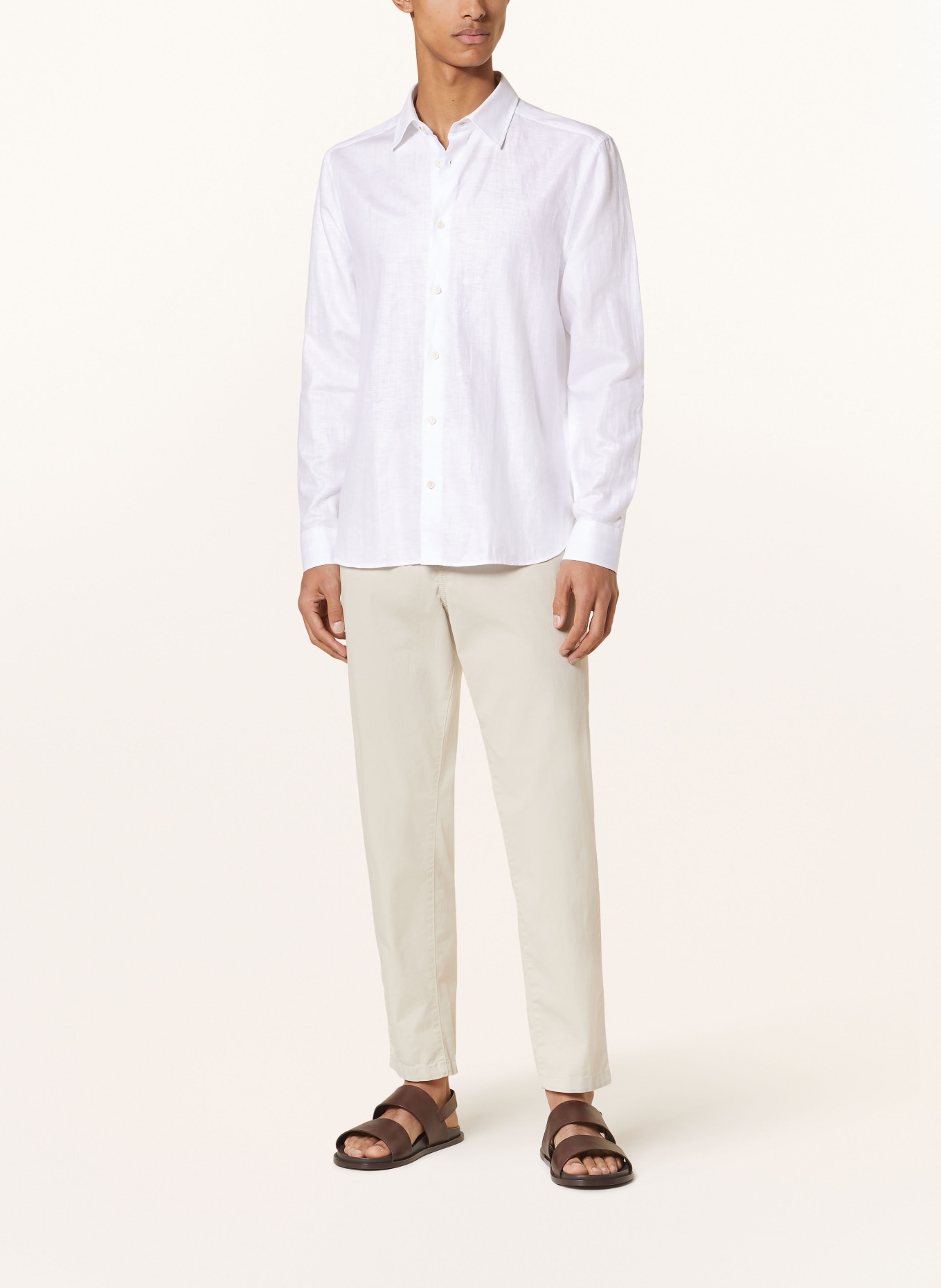 TED BAKER Shirt ROMEOS regular fit with linen, Color: WHITE (Image 2)