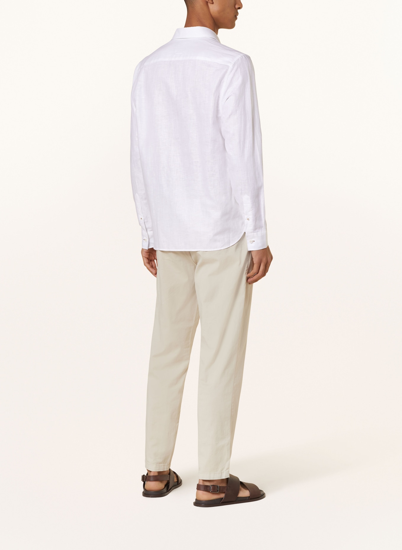 TED BAKER Shirt ROMEOS regular fit with linen, Color: WHITE (Image 3)