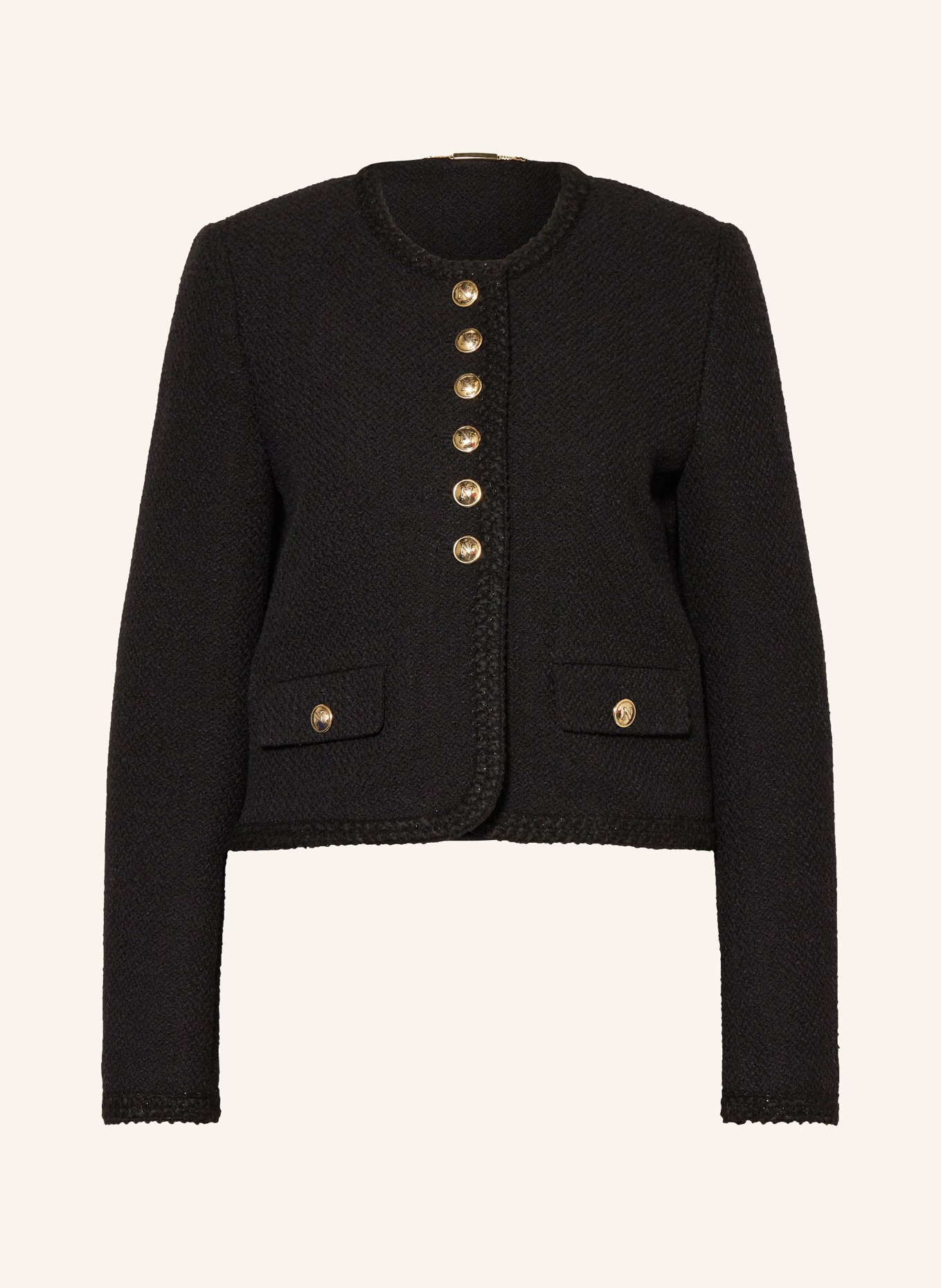 NVSCO Boxy jacket in tweed, Color: BLACK (Image 1)