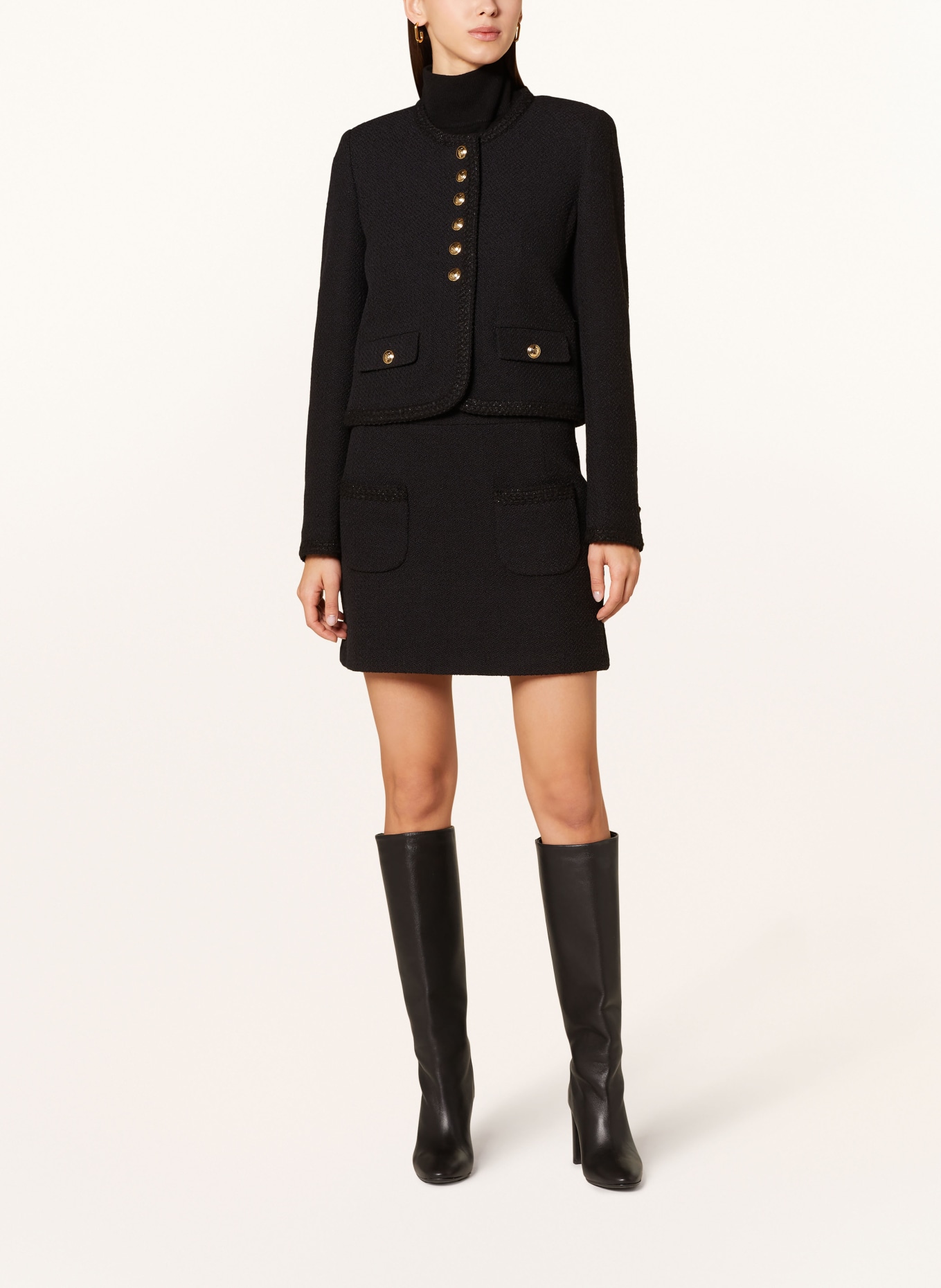 NVSCO Boxy jacket in tweed, Color: BLACK (Image 2)