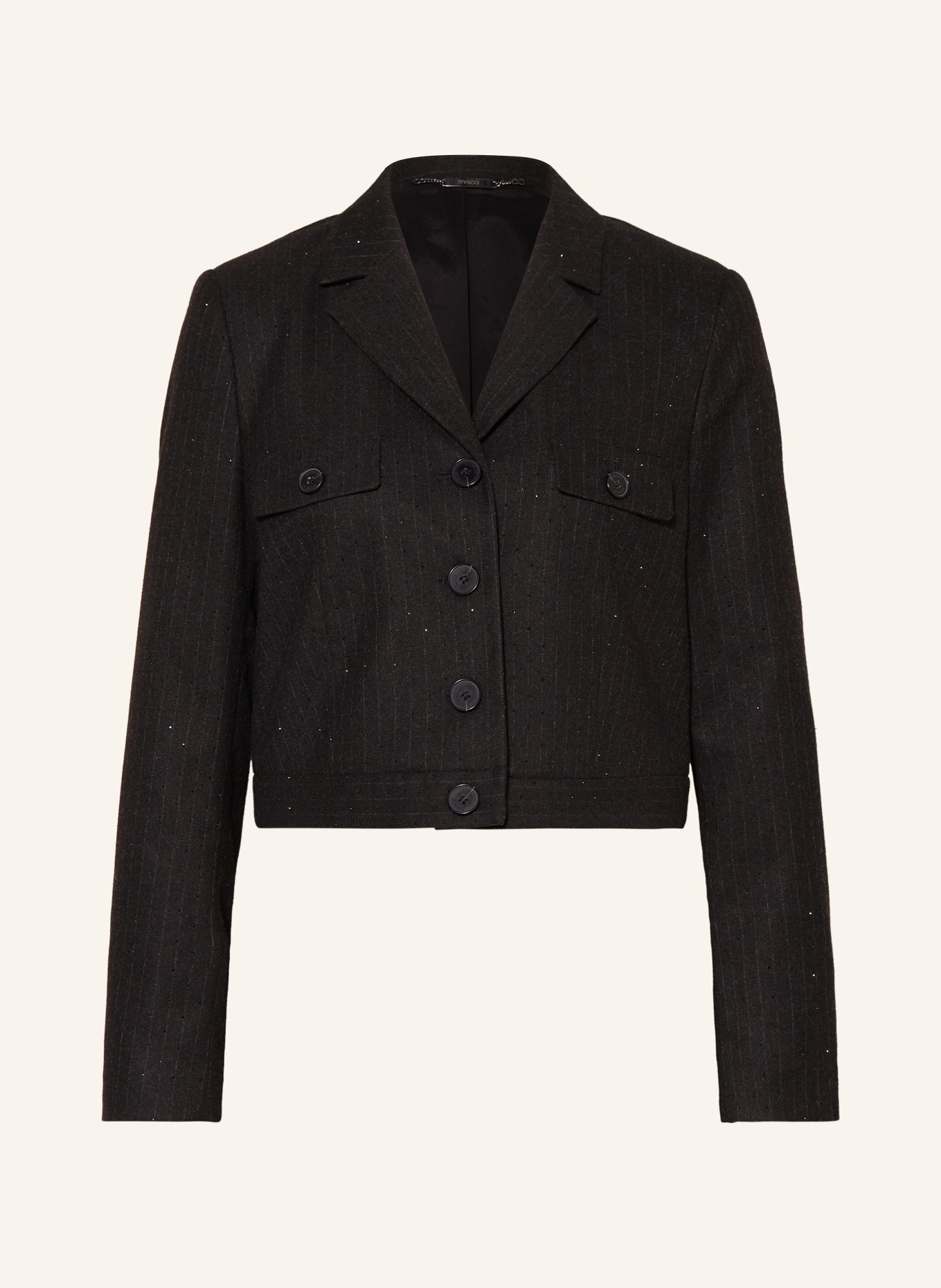 NVSCO Cropped blazer, Color: BLACK (Image 1)