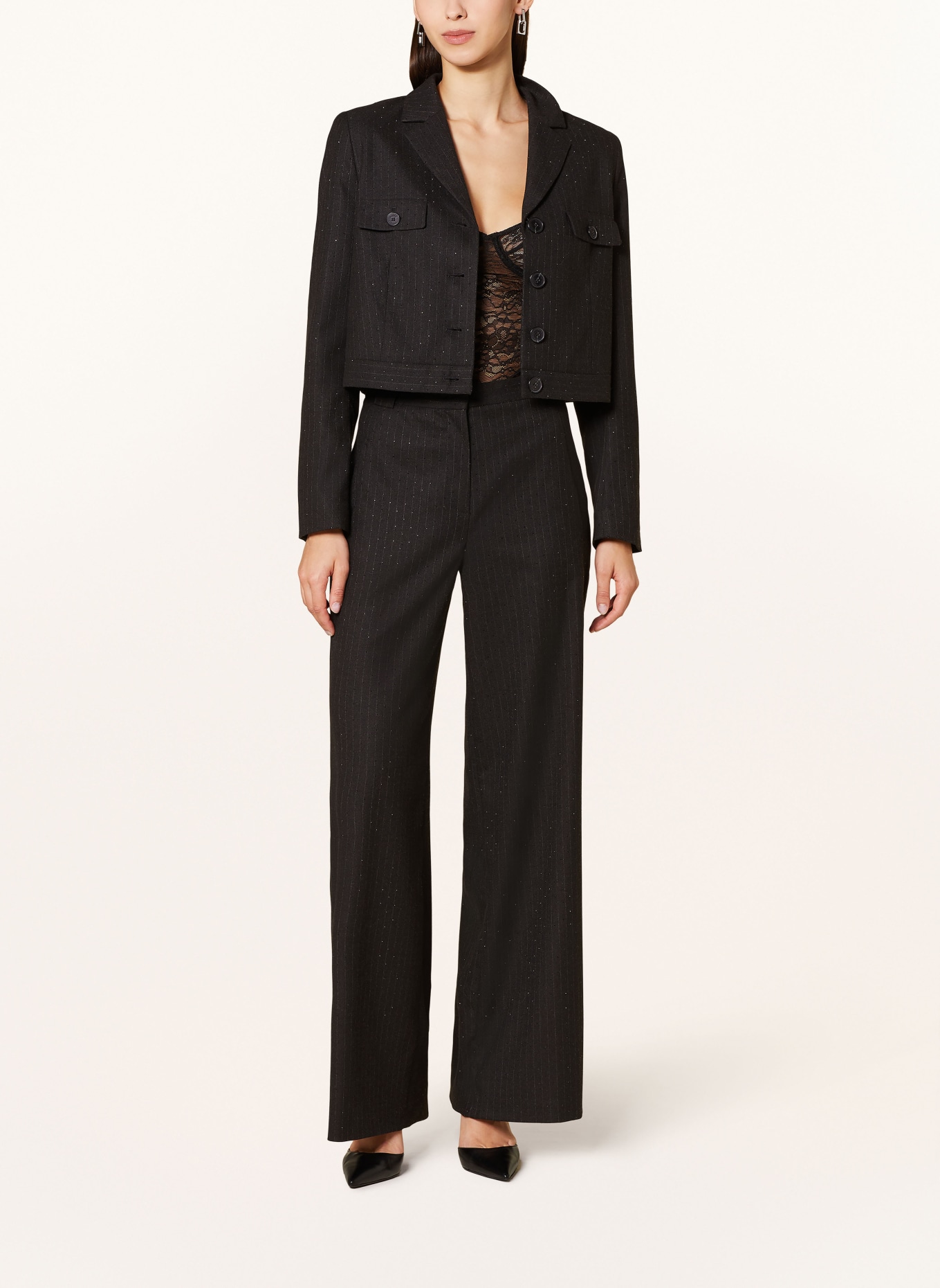 NVSCO Cropped blazer, Color: BLACK (Image 2)