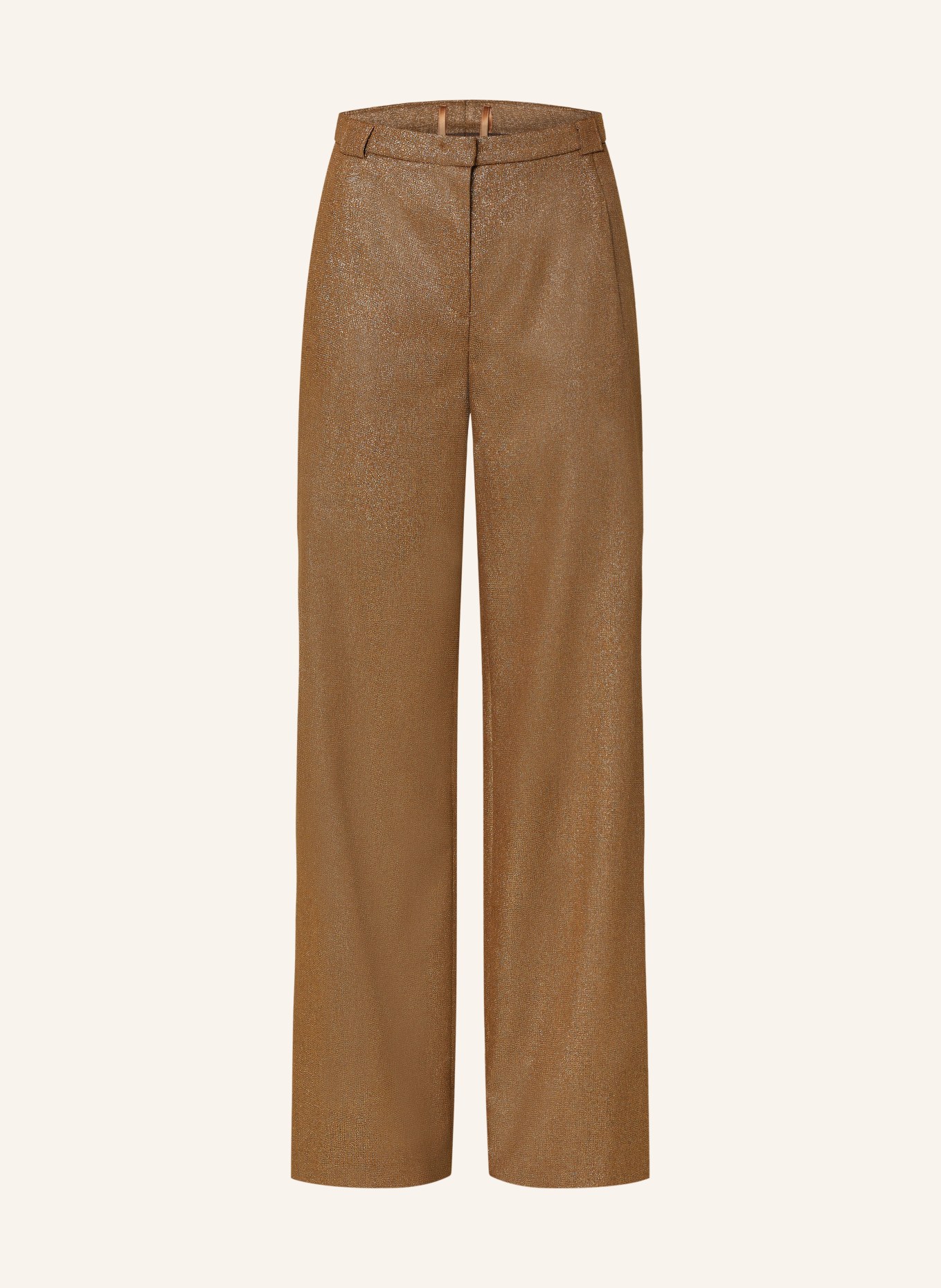 NVSCO Wide leg trousers, Color: BROWN/ GOLD (Image 1)