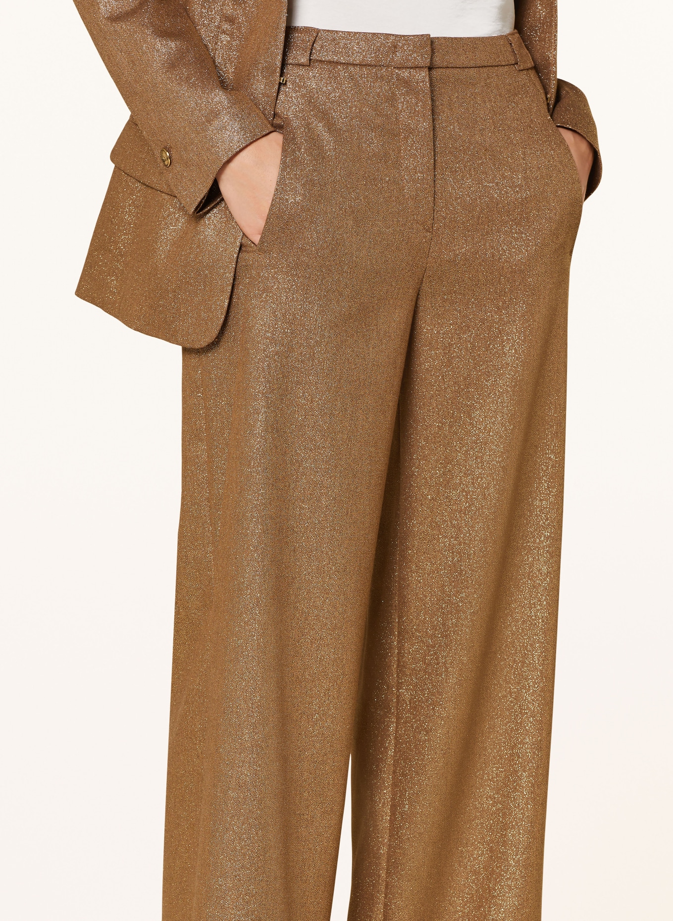 NVSCO Wide leg trousers, Color: BROWN/ GOLD (Image 5)