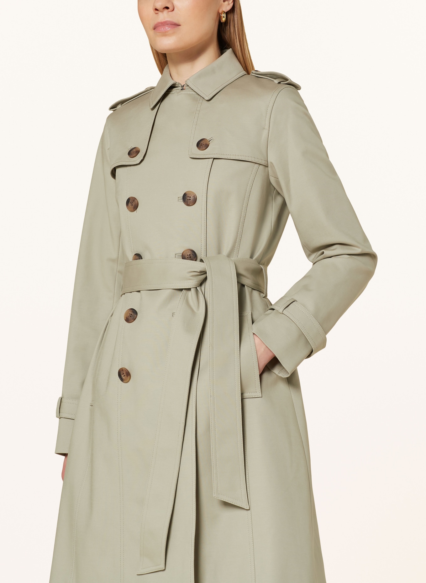 HOBBS Trench coat SASKIA, Color: LIGHT GREEN (Image 4)