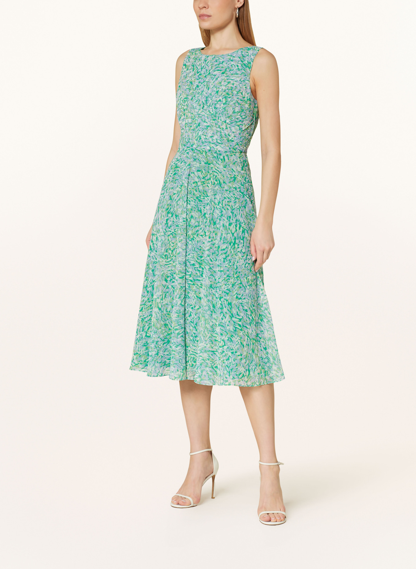 HOBBS Dress IVA, Color: GREEN/ LIGHT BLUE/ ECRU (Image 2)