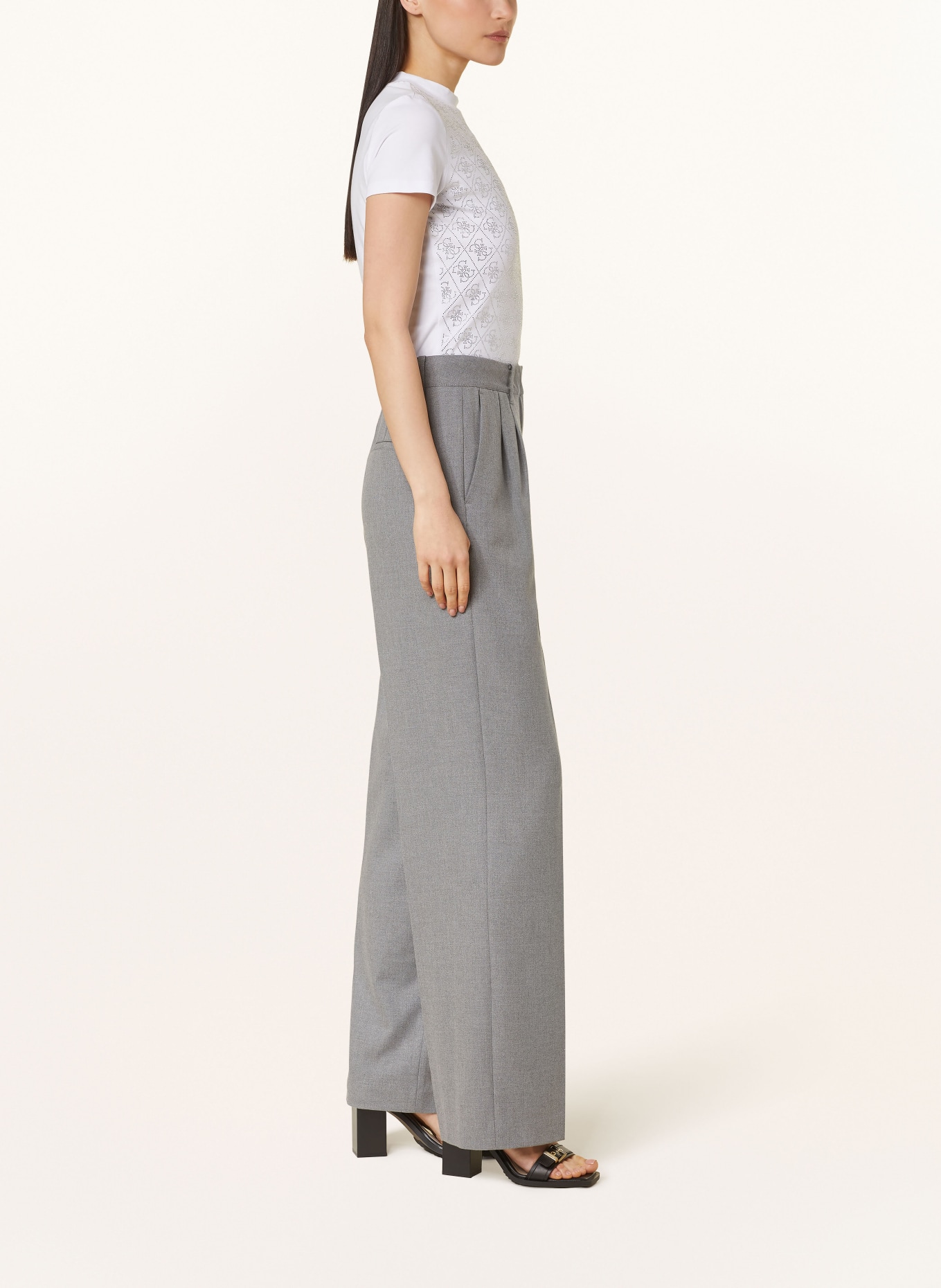 GUESS Wide leg trousers DORIS: GRAY