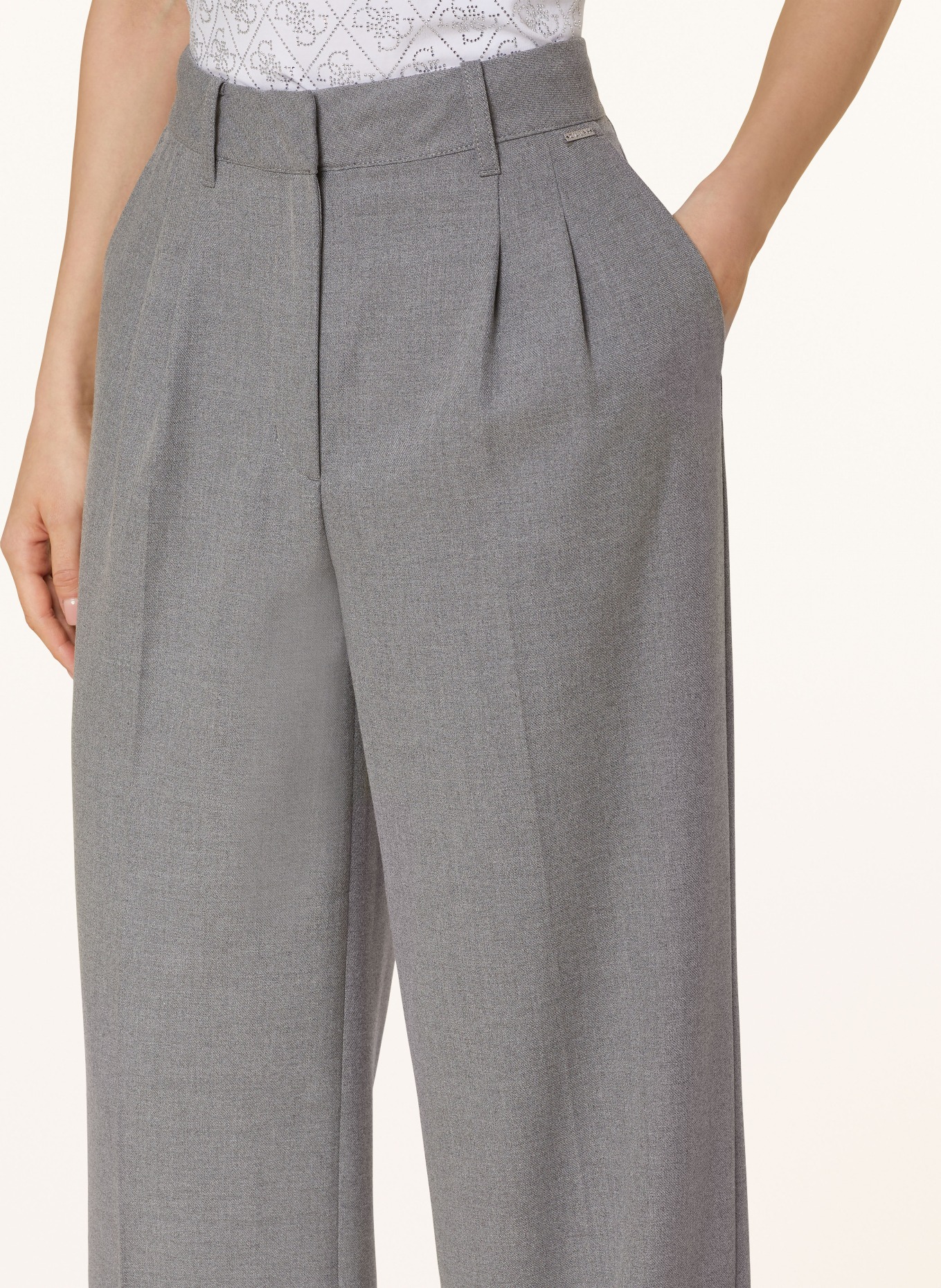 GUESS Wide leg trousers DORIS: GRAY