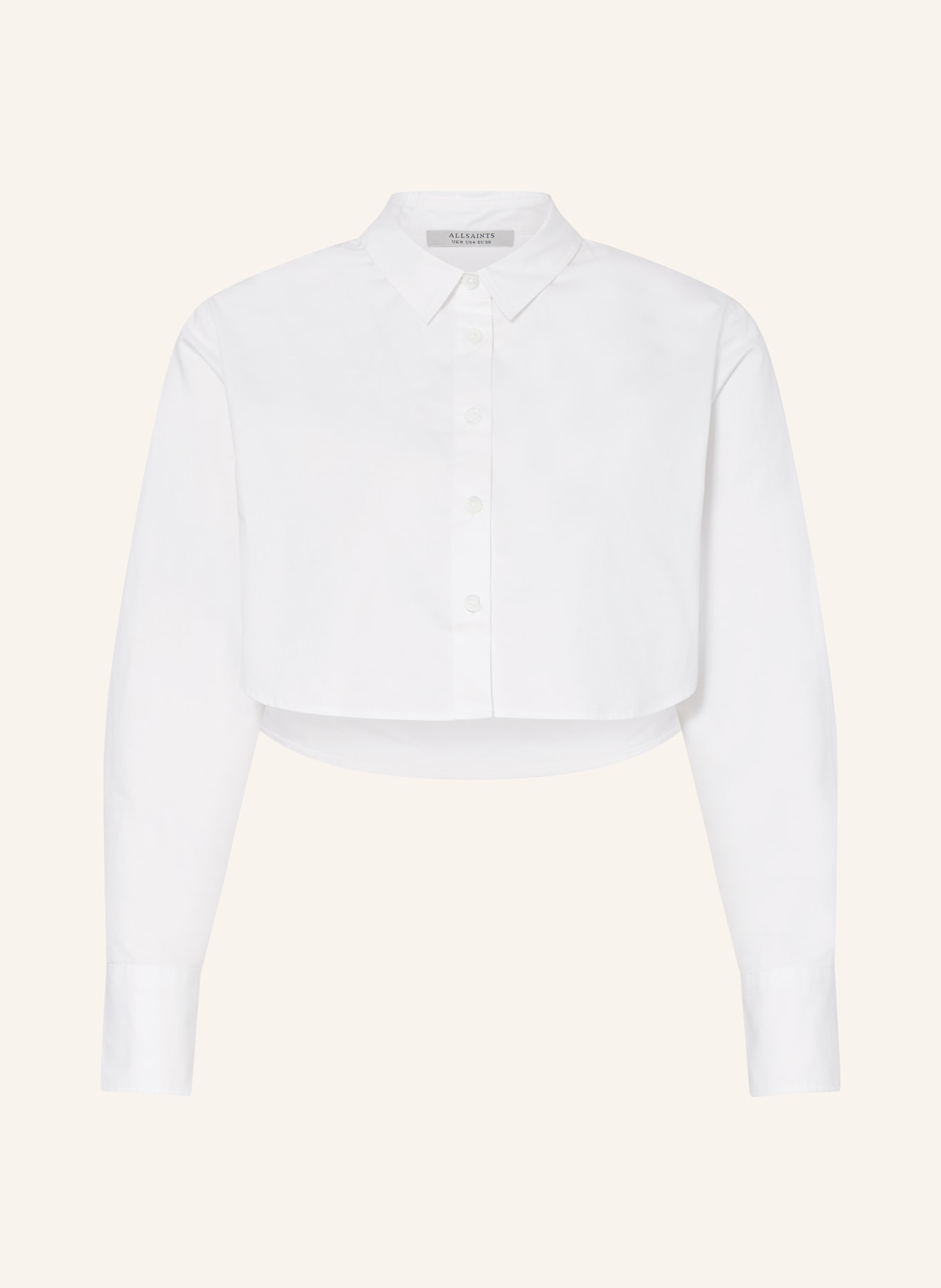 ALLSAINTS Cropped shirt blouse AVERIE, Color: WHITE (Image 1)