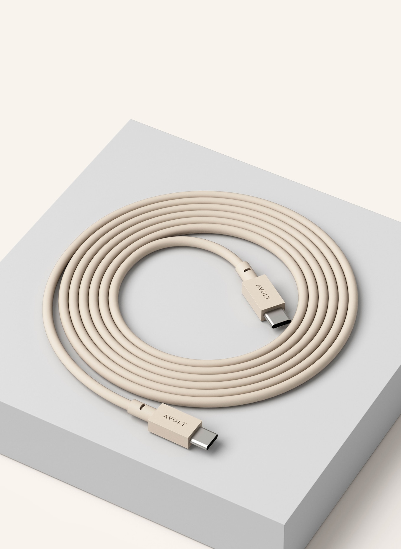 AVOLT USB-Lightning-Kabel CABLE 1, Farbe: BEIGE (Bild 2)