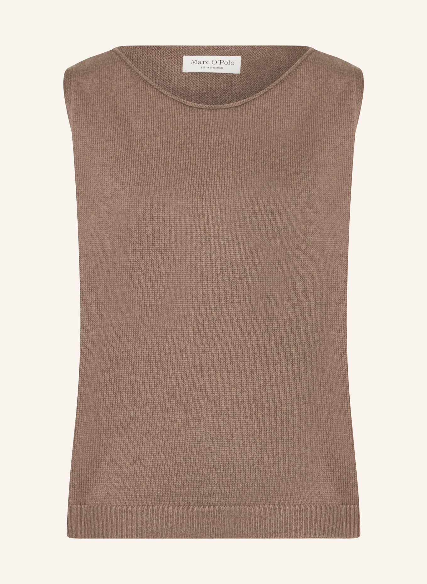 Marc O'Polo Knit top with linen, Color: BROWN (Image 1)