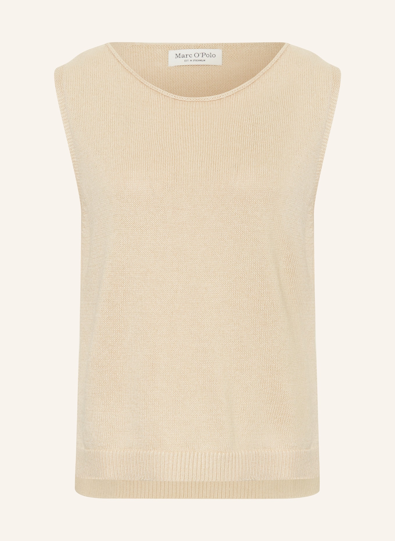 Marc O'Polo Knit top with linen, Color: BEIGE (Image 1)