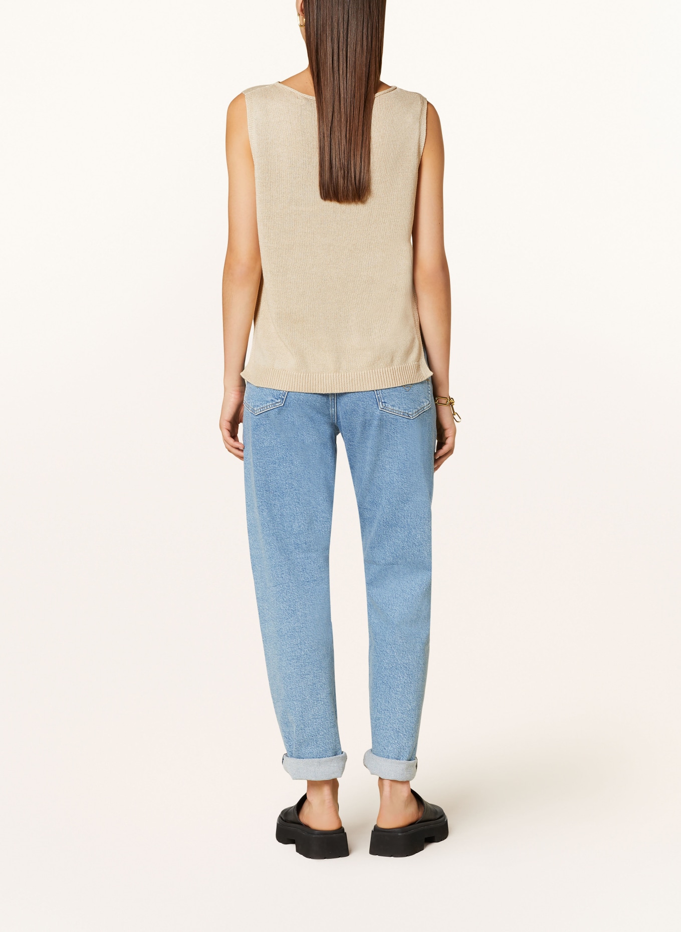 Marc O'Polo Knit top with linen, Color: BEIGE (Image 3)