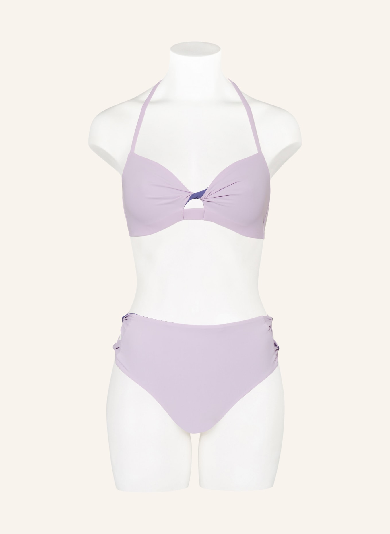 Passionata High-waist bikini bottoms ELLEN reversible, Color: LIGHT PURPLE/ PURPLE (Image 4)