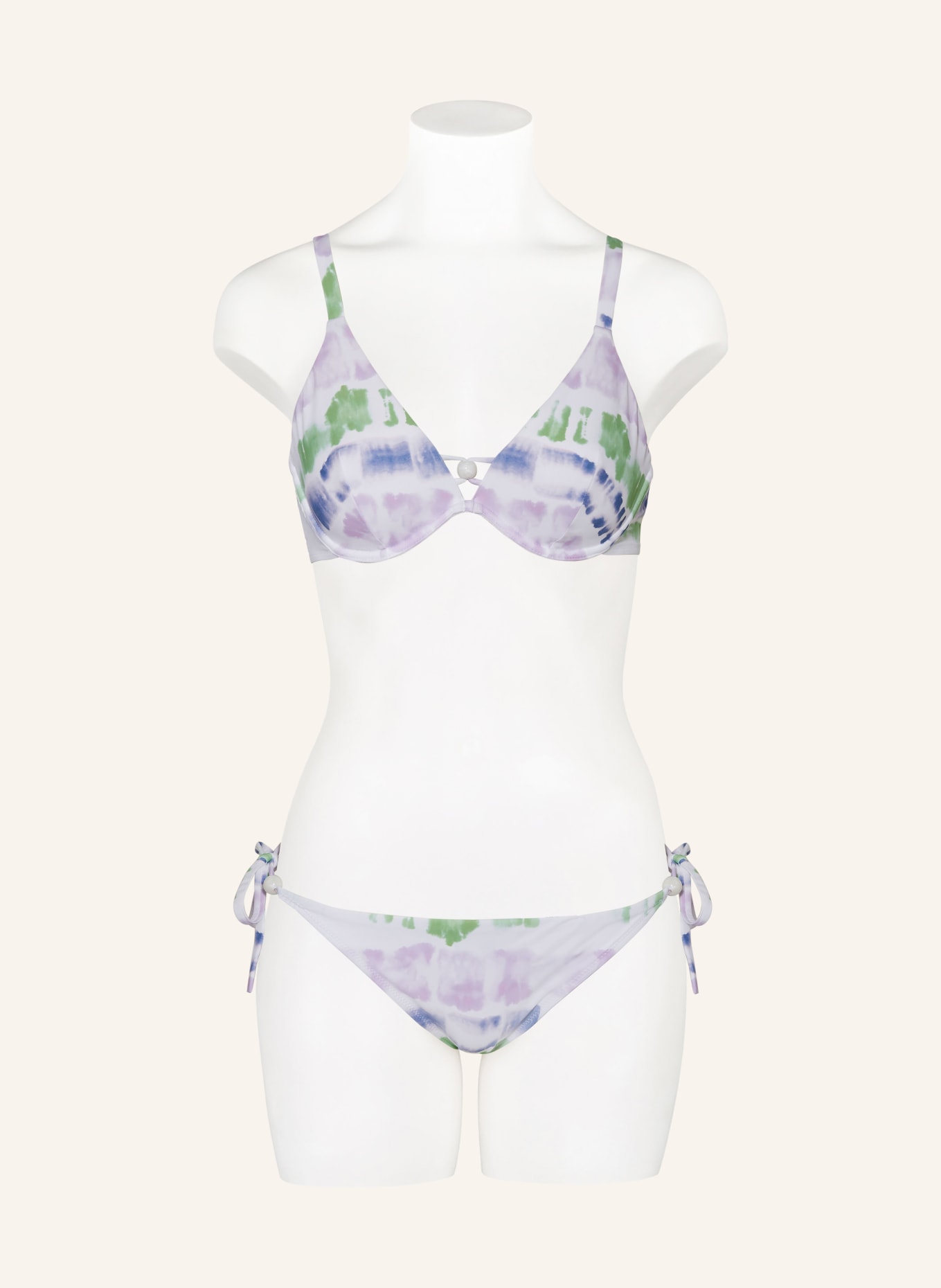 Passionata Underwired bikini top AMBRE, Color: WHITE/ LIGHT GREEN/ LIGHT PURPLE (Image 2)