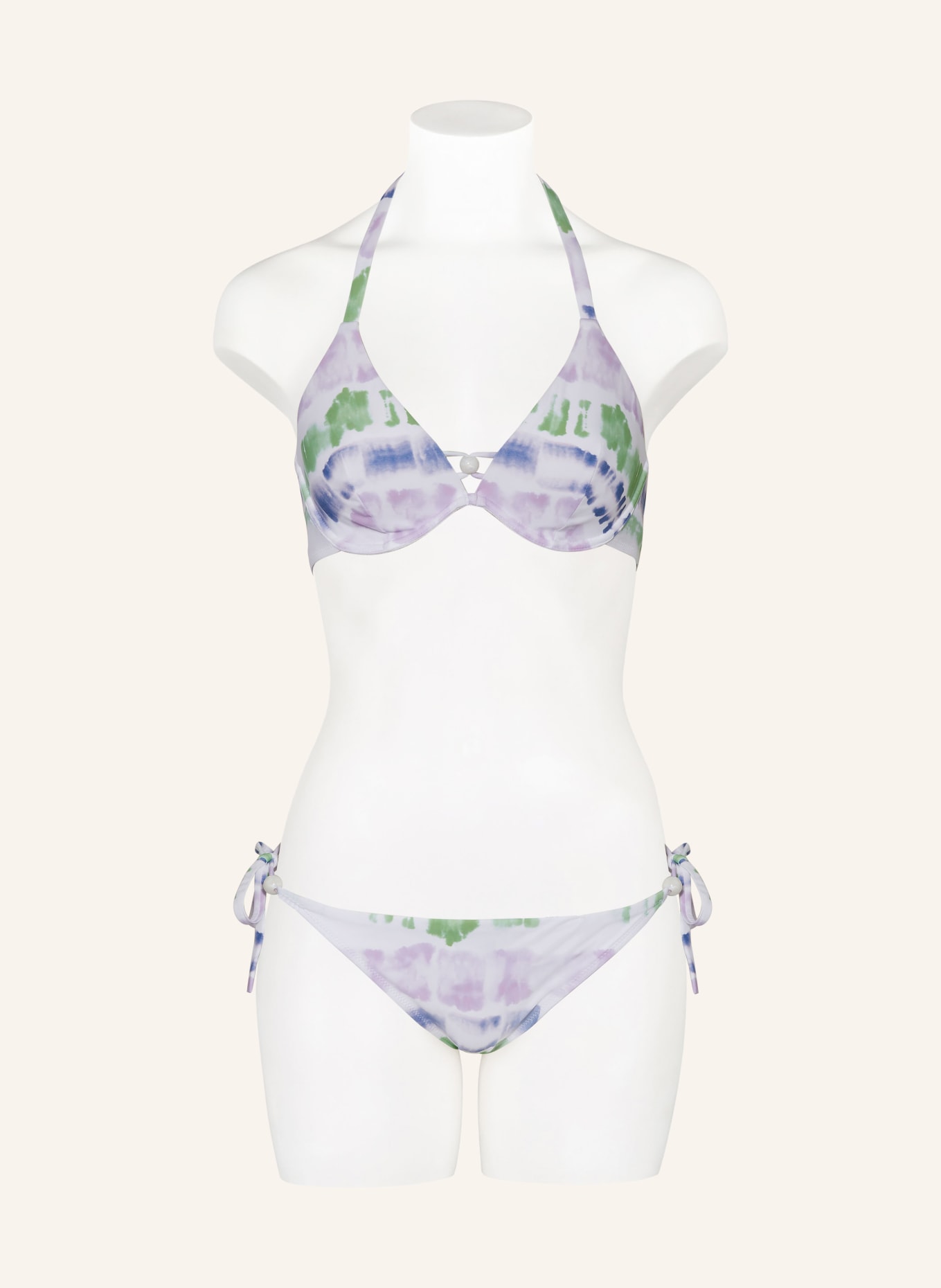Passionata Underwired bikini top AMBRE, Color: WHITE/ LIGHT GREEN/ LIGHT PURPLE (Image 4)