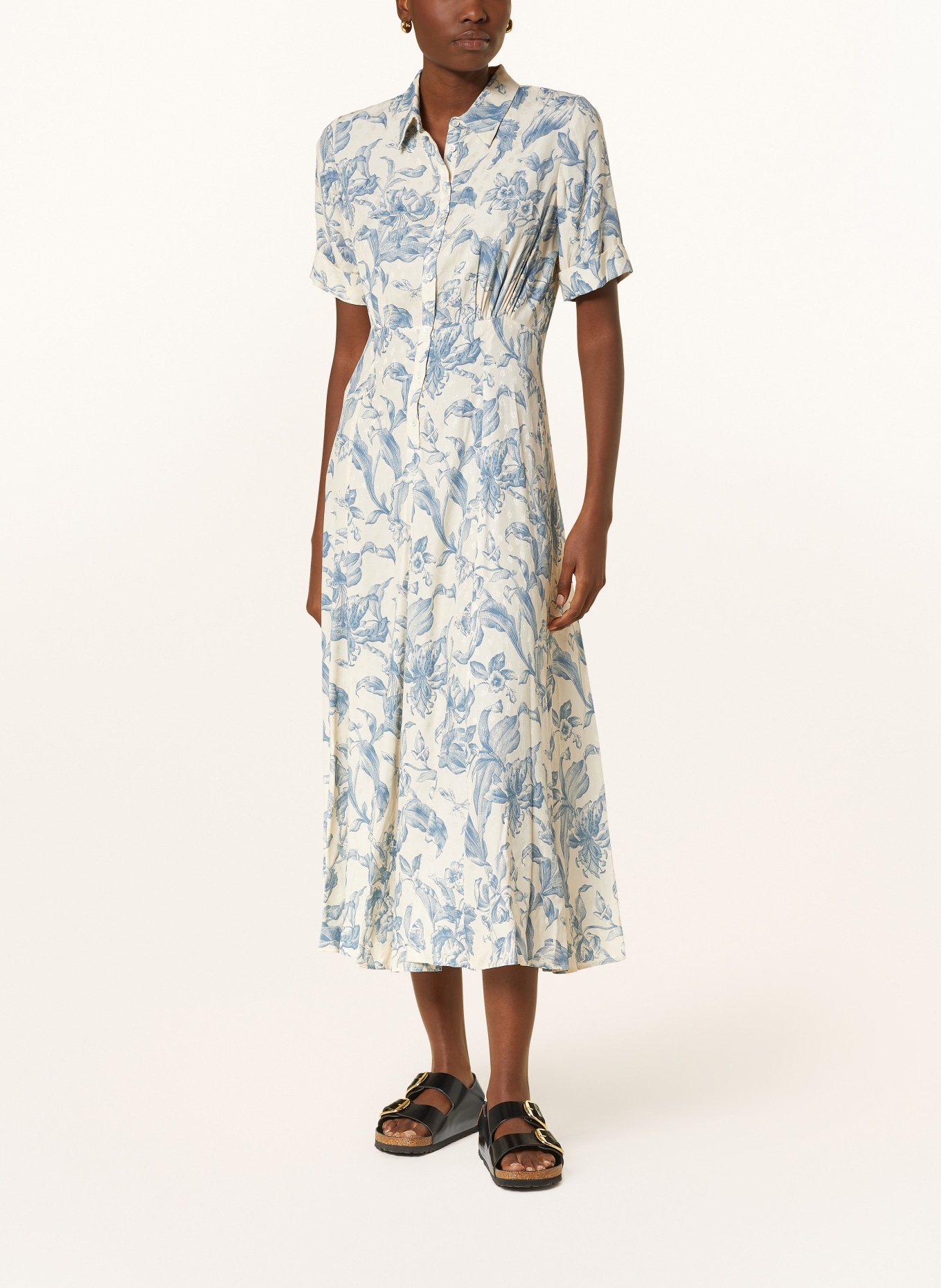 SANDRO Kleid, Farbe: ECRU/ BLAU (Bild 2)