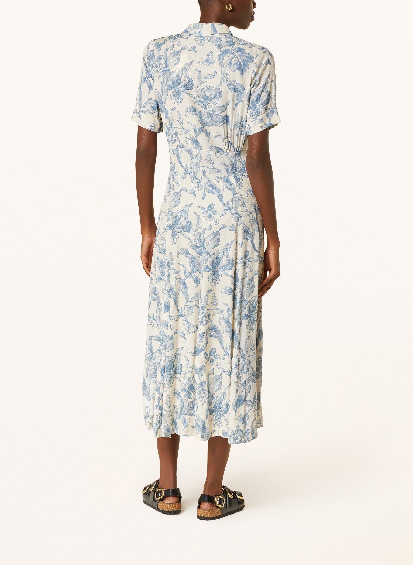 SANDRO Kleid, Farbe: ECRU/ BLAU (Bild 3)