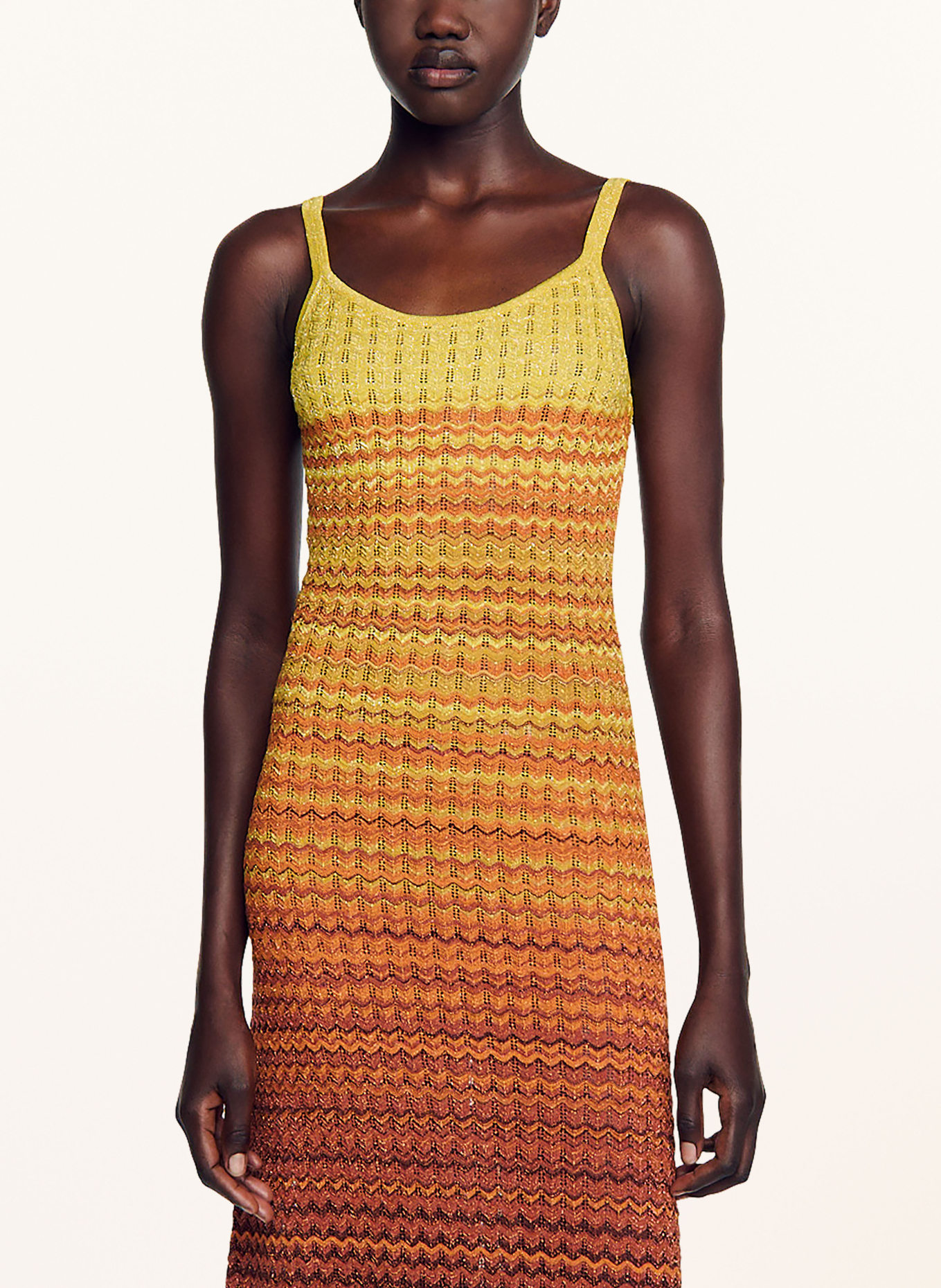SANDRO Kleid, Farbe: BRAUN/ DUNKELGELB (Bild 4)
