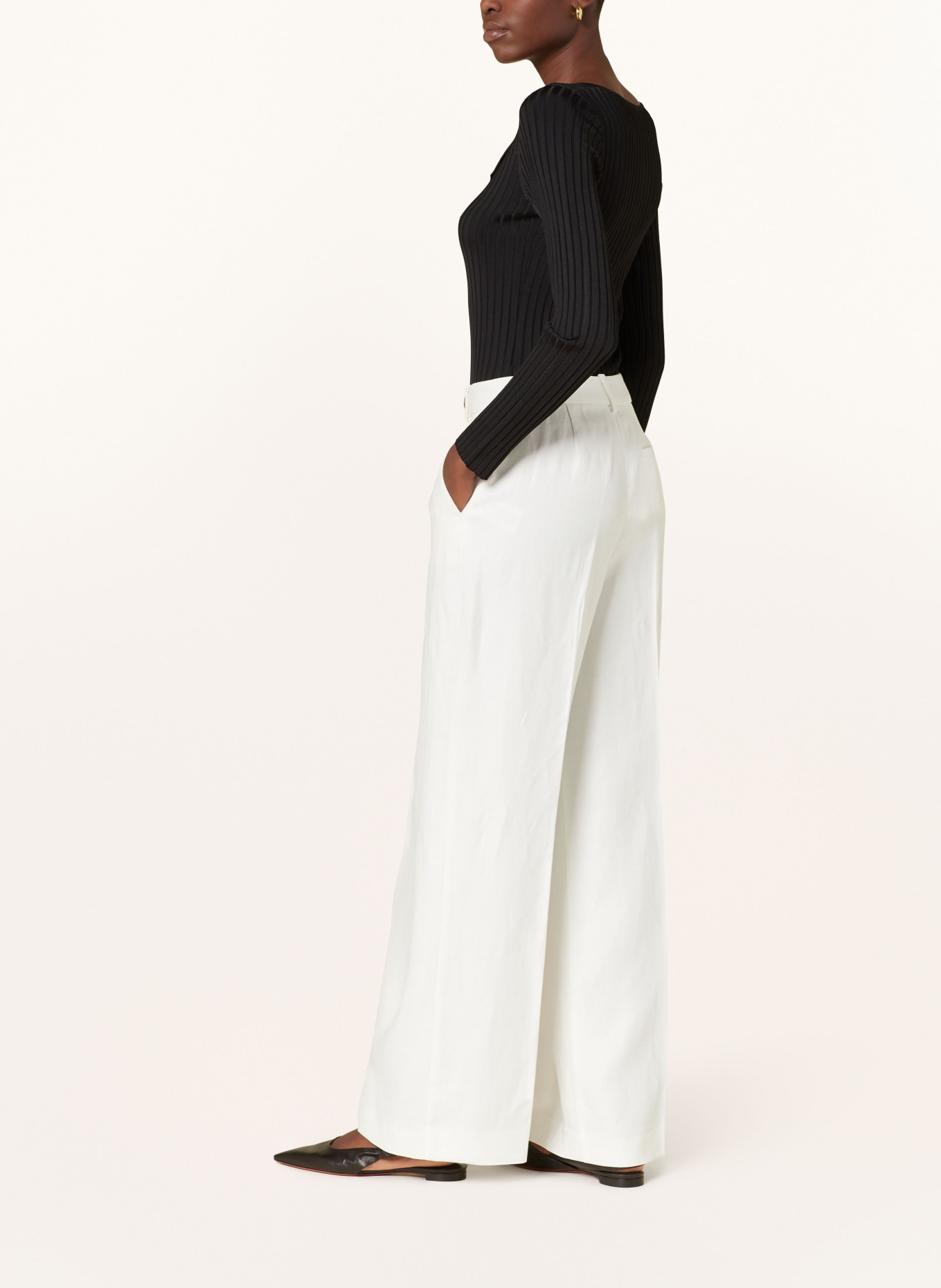 REISS Wide leg trousers LORI, Color: WHITE (Image 4)
