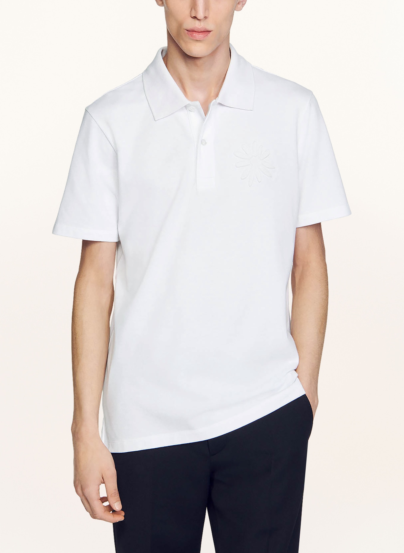SANDRO Piqué-Poloshirt, Farbe: WEISS (Bild 4)