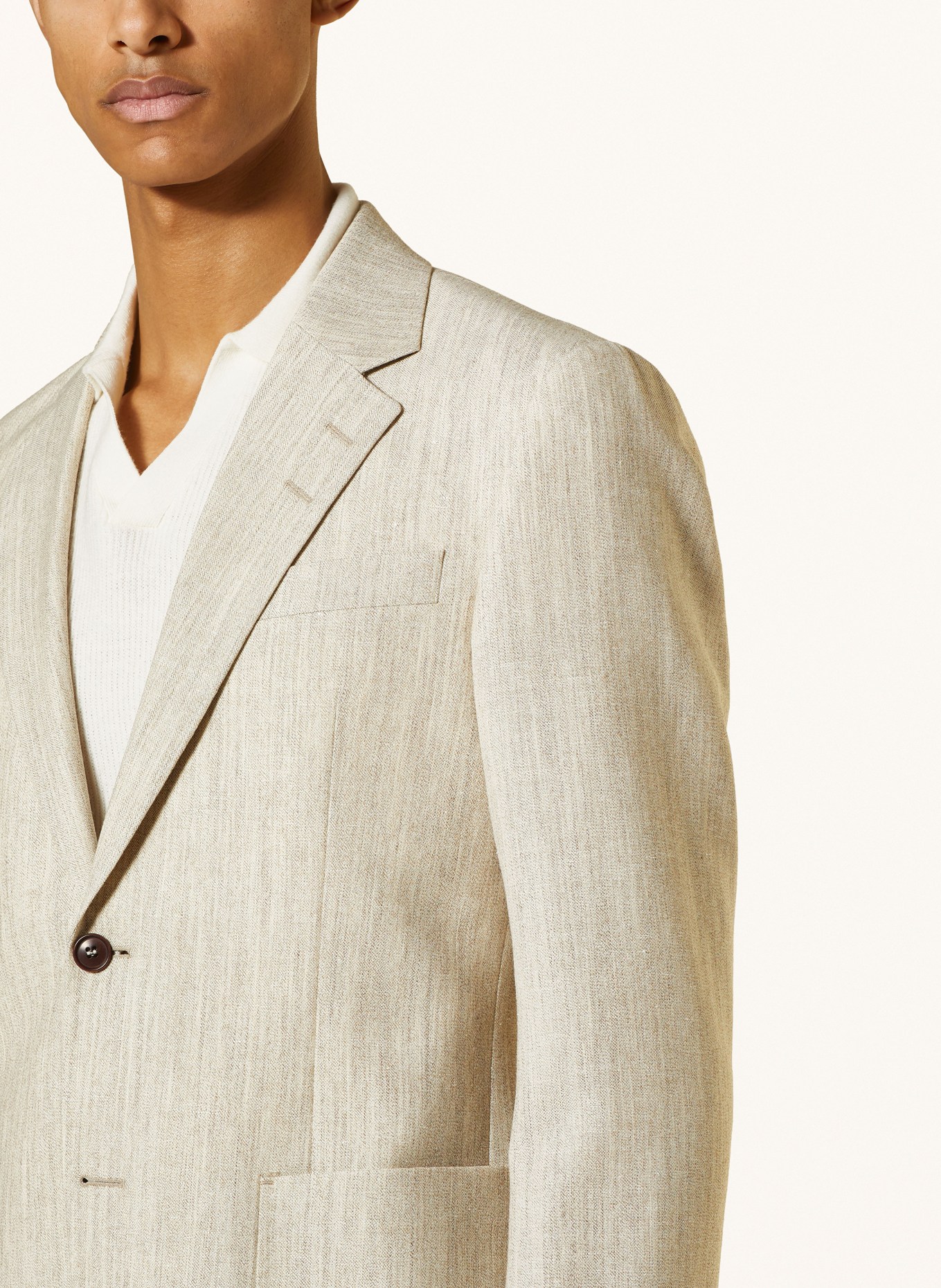 TIGER OF SWEDEN Suit jacket JUSTIN HL extra slim fit with linen, Color: 0B1 Natural White (Image 5)
