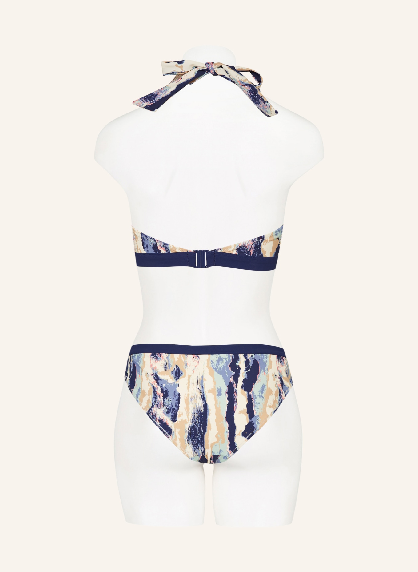 FEMILET Basic bikini bottoms GRANADA, Color: CREAM/ DARK BLUE/ BEIGE (Image 3)